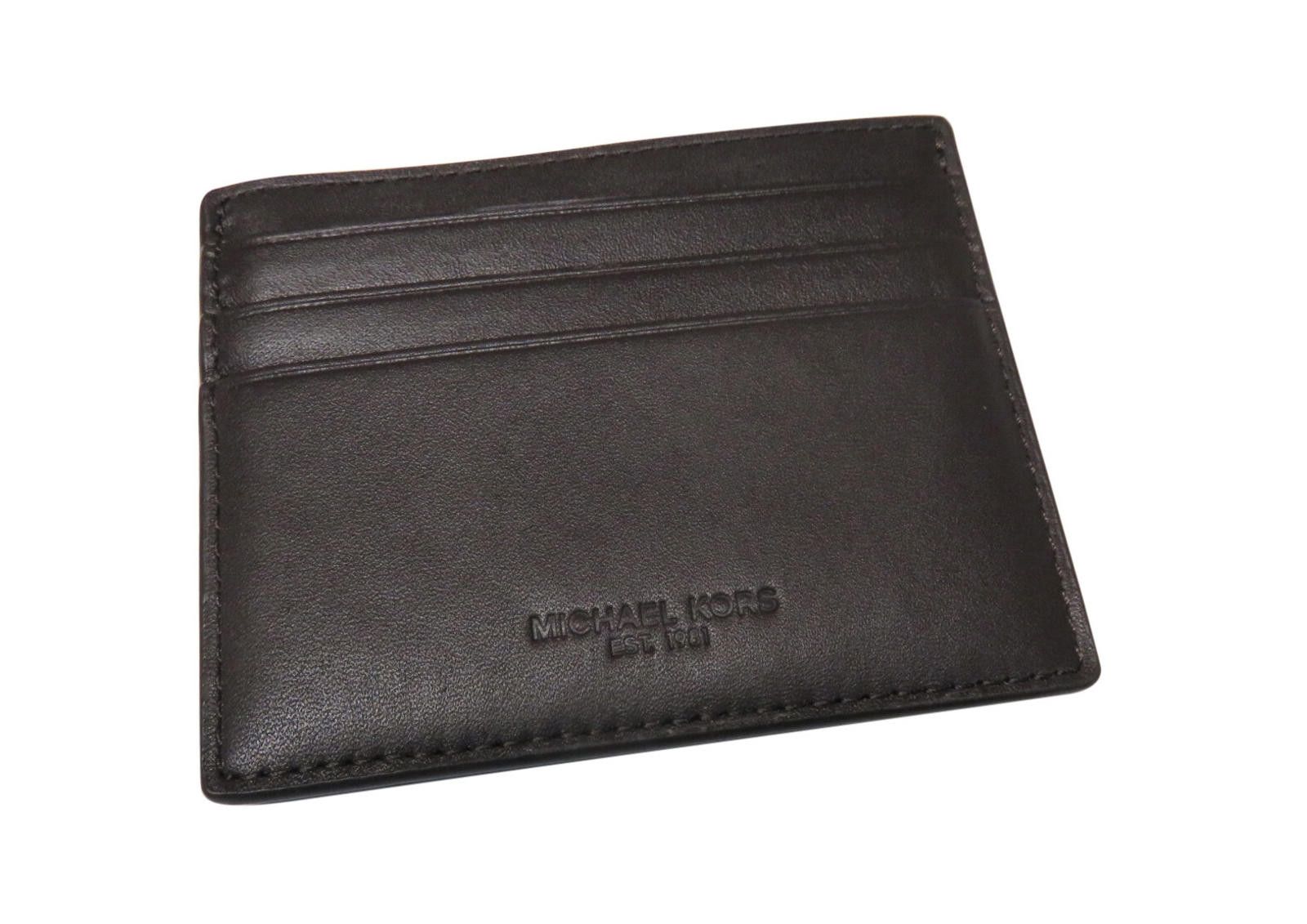Michael Kors Michael Kors Leather Tall Credit Card Case Brown with RFID Size ONE SIZE - 2 Thumbnail