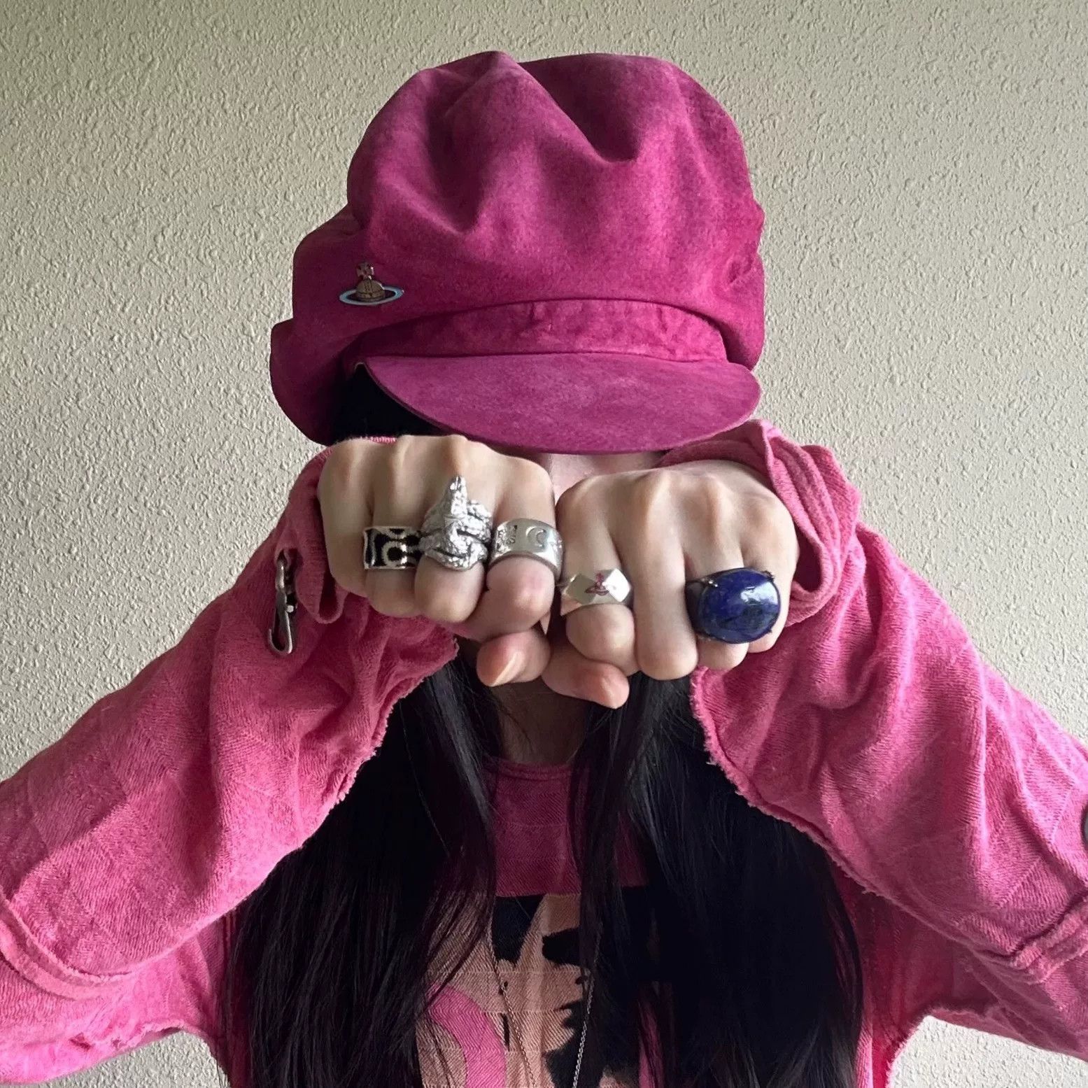Vivienne Westwood vintage pink suede beret cap Size ONE SIZE - 1 Thumbnail