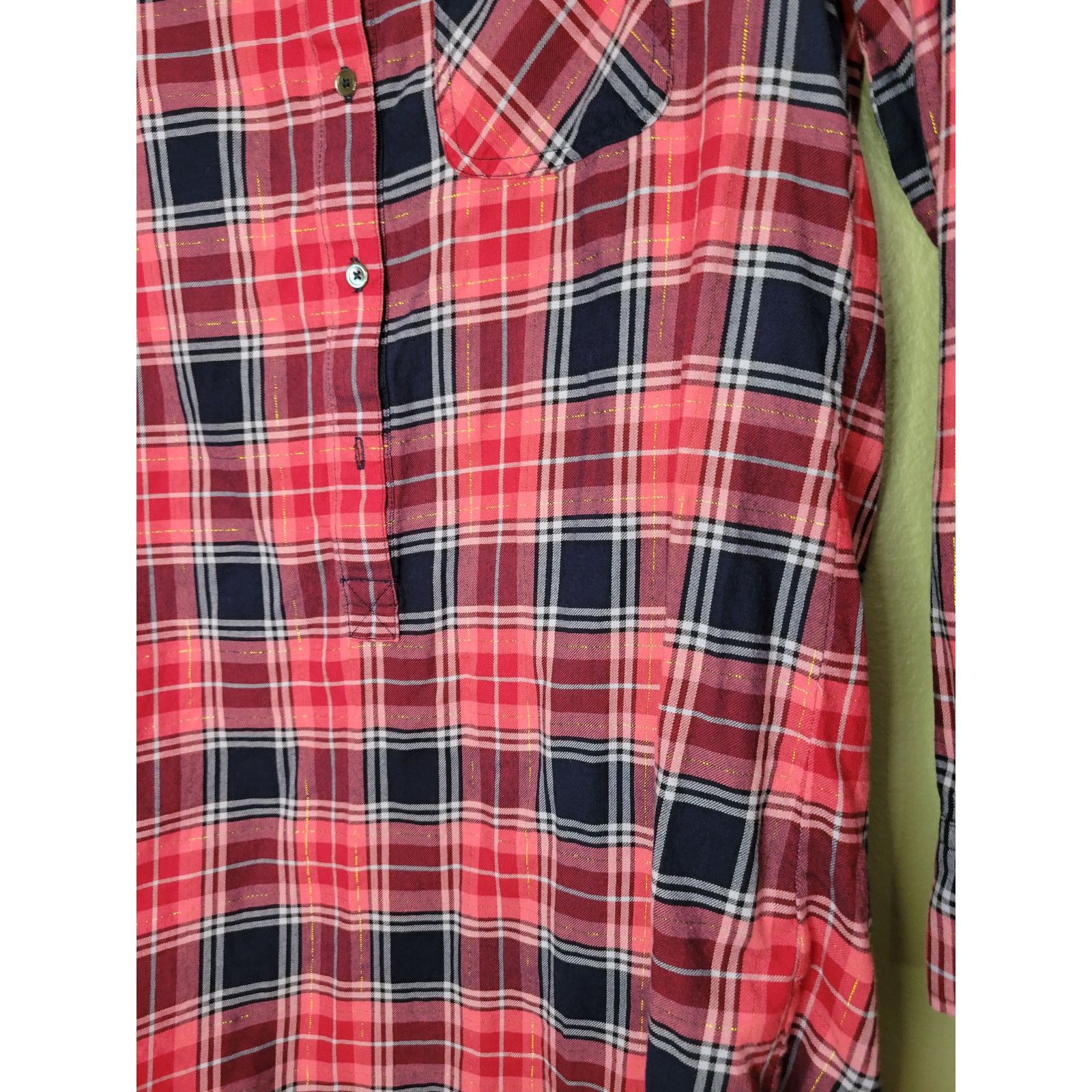 J.Crew Women's J. Crew Plaid Button Down T-Shirt Dress Size XXS 00 Size XXS / US 00 / IT 34 - 6 Thumbnail