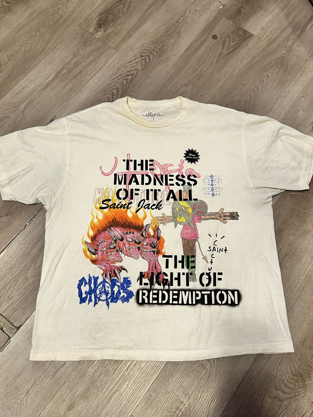 Travis Scott Travis Scott Utopia Saint Micheal Tee Size US XXL / EU 58 / 5 - 2 Thumbnail