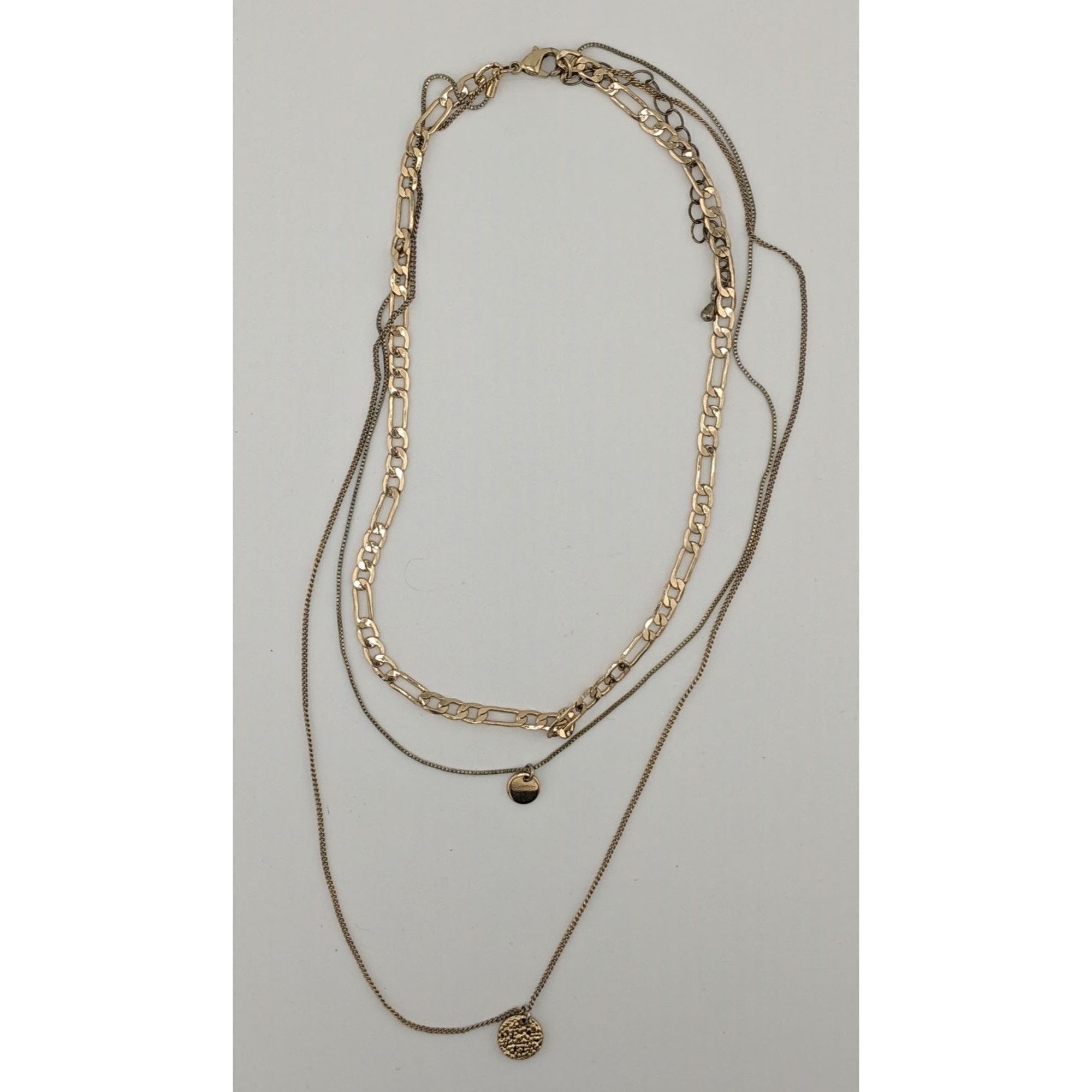 Other Elegant Metallic Layered Multi Chain Necklace With Minimalis Size ONE SIZE - 5 Thumbnail