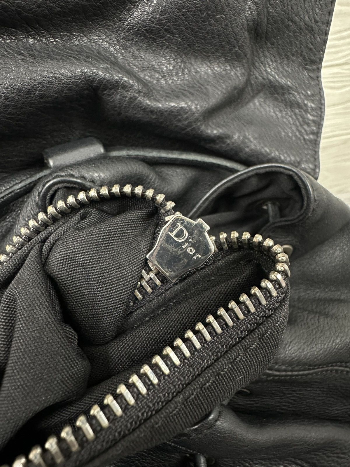 Dior × Kris Van Assche Dior Homme - Kris Van Assche - Leather Drawstring Back Pack Size ONE SIZE - 14 Thumbnail