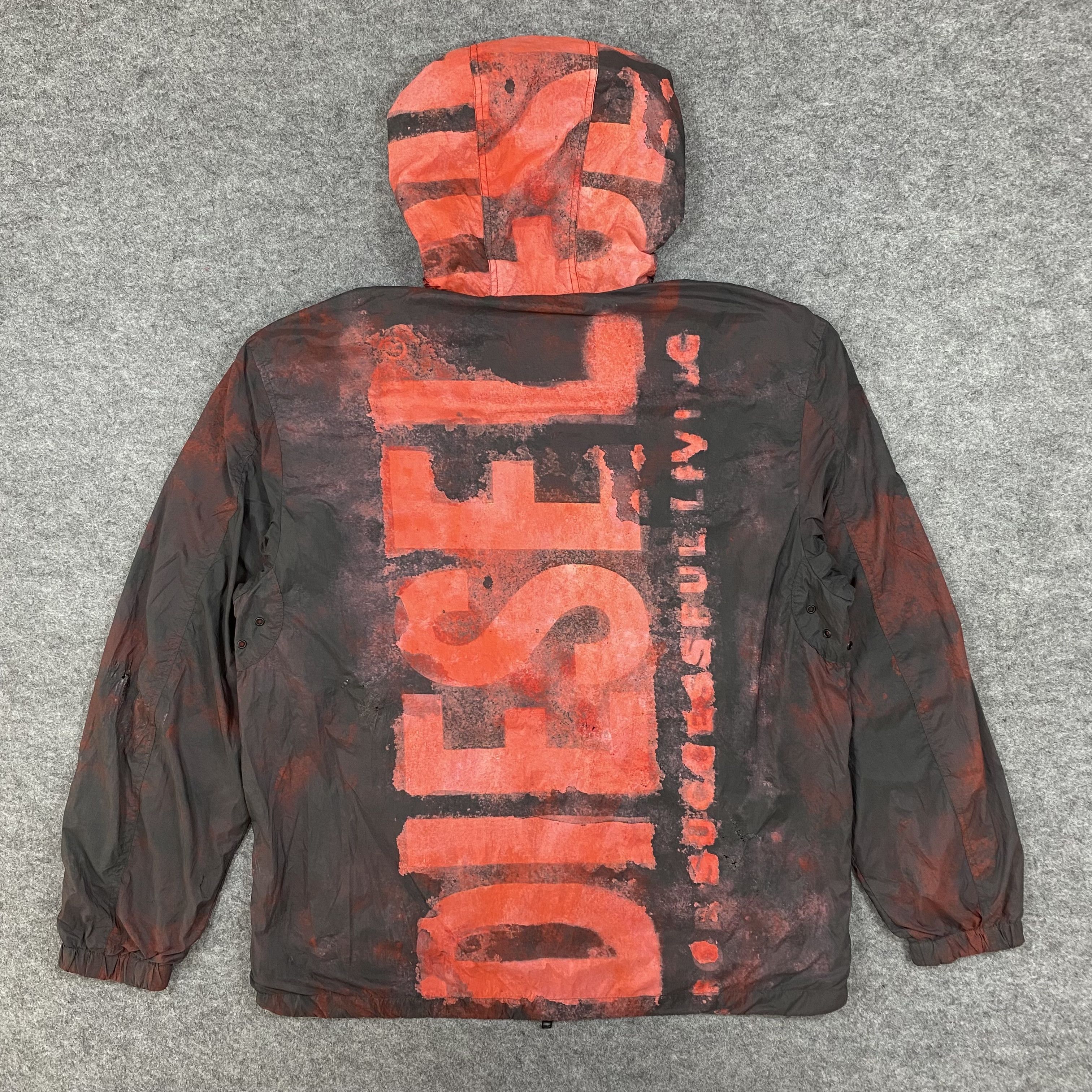 Diesel VINTAGE DIESEL WINDBREAKER DISTRESSED JACKET-J575 Size US L / EU 52-54 / 3 - 2 Thumbnail