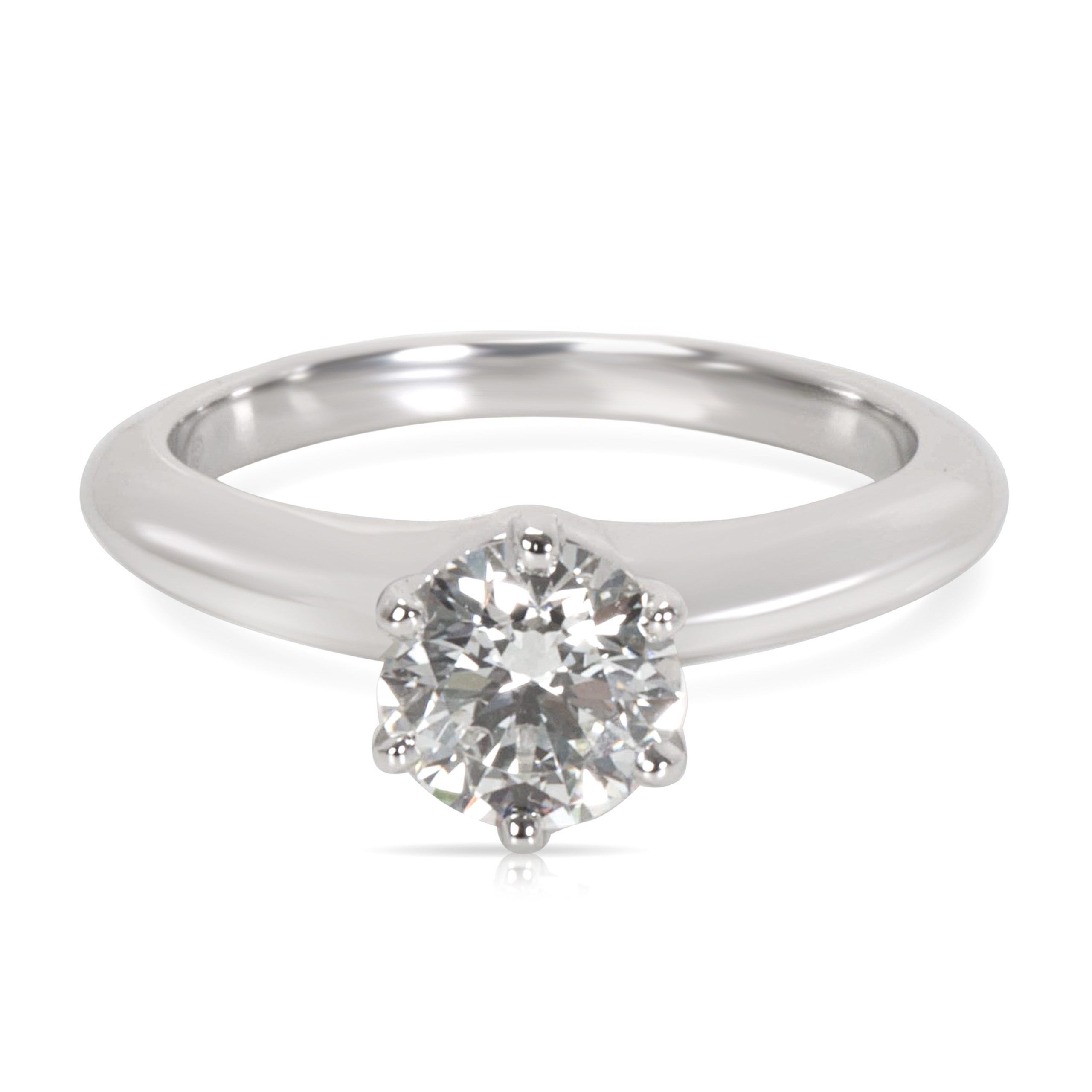 Tiffany & Co. Diamond Solitaire Engagement Ring in Platinum (0.84 CT H VVS2)