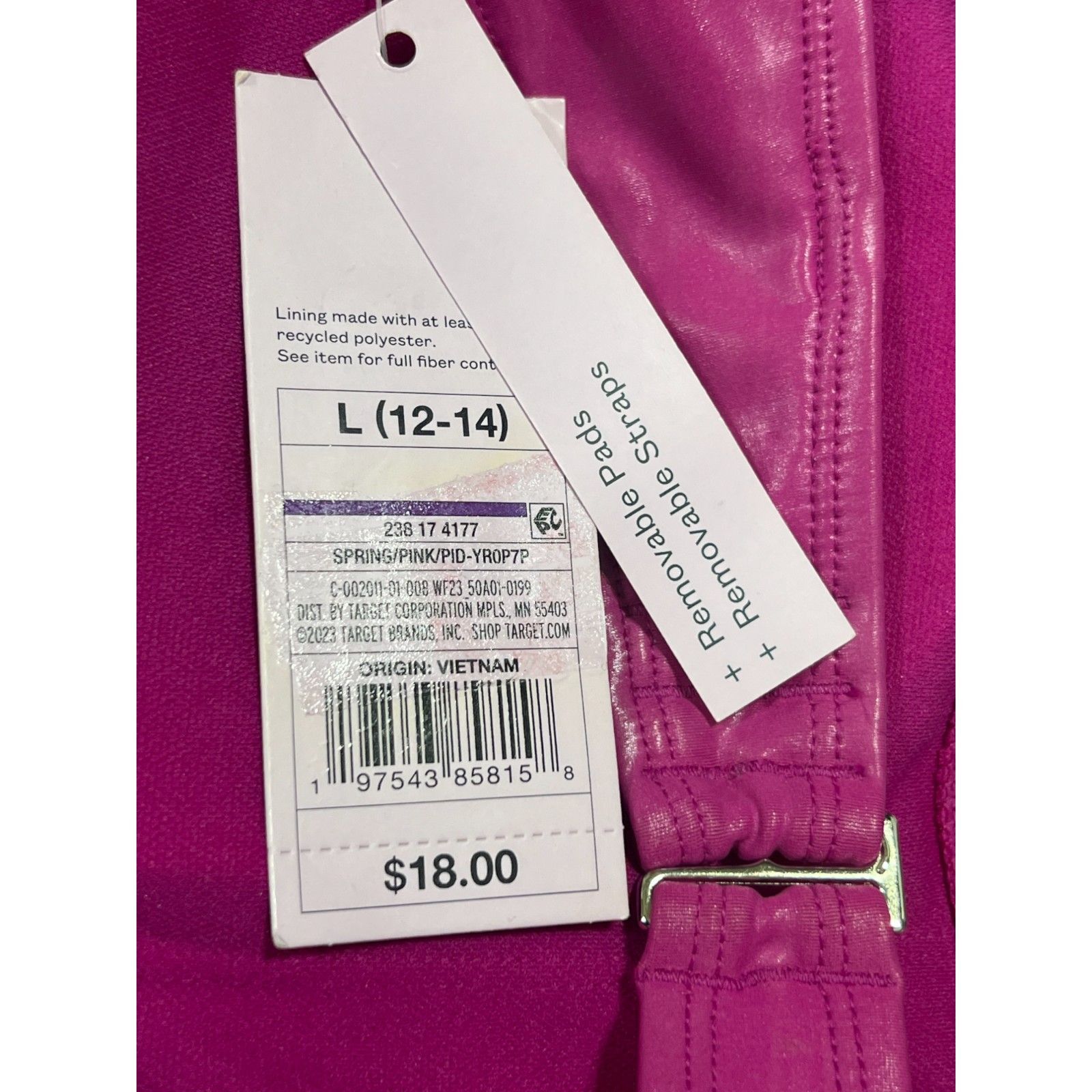Other Wild Fable - Women's Faux Leather Bandeau Bikini Top - Pink Size ONE SIZE - 9 Thumbnail