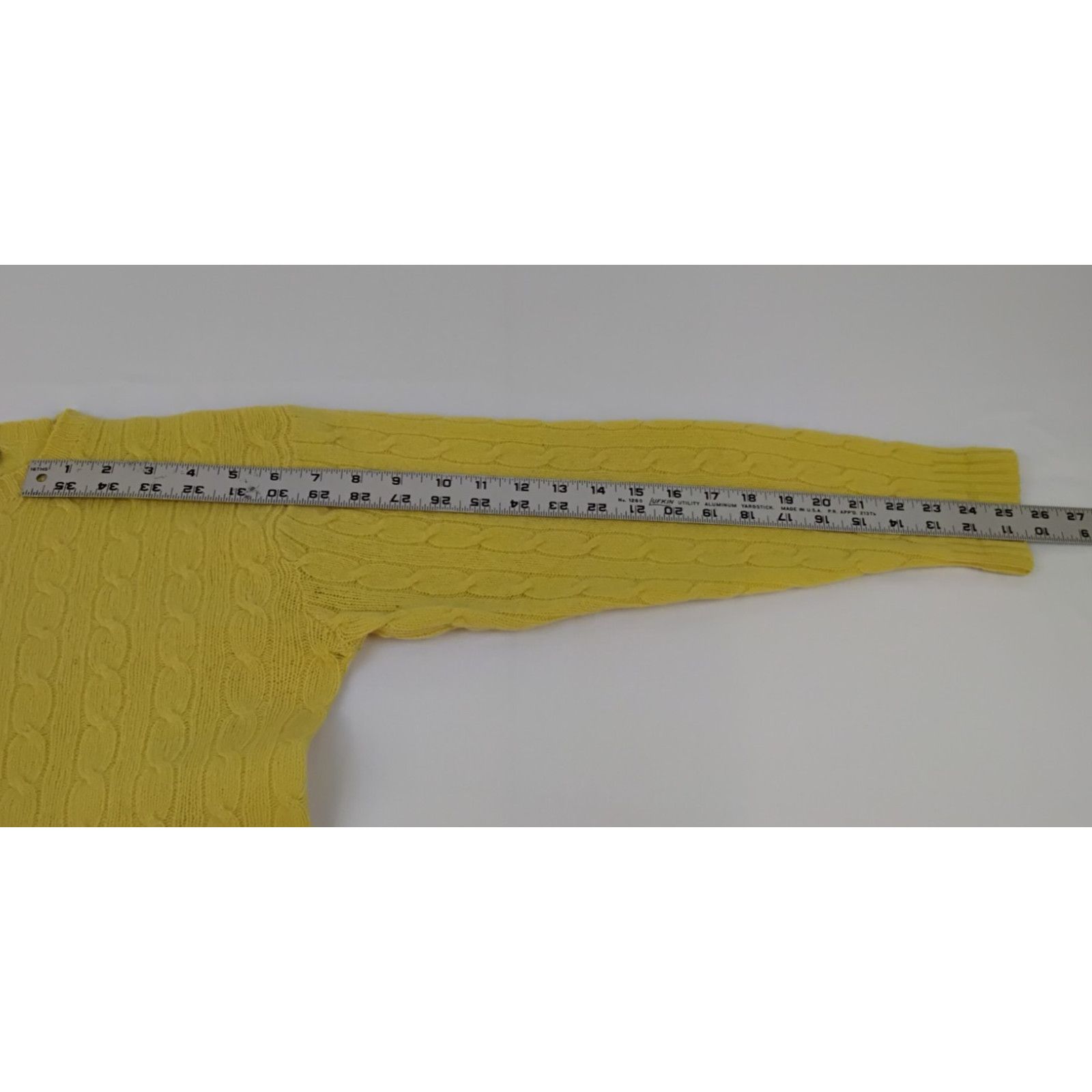 Ralph Lauren Ralph Lauren Lambswool Sweater Women's S Yellow Cable Worn Size S / US 4 / IT 40 - 11 Thumbnail
