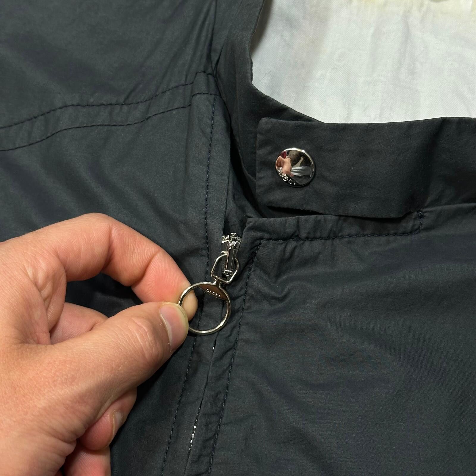 Gucci Gucci 2009 Grey Asymetrical Co-poly Biker Jacket - IT50 (M) Size US M / EU 48-50 / 2 - 4 Thumbnail