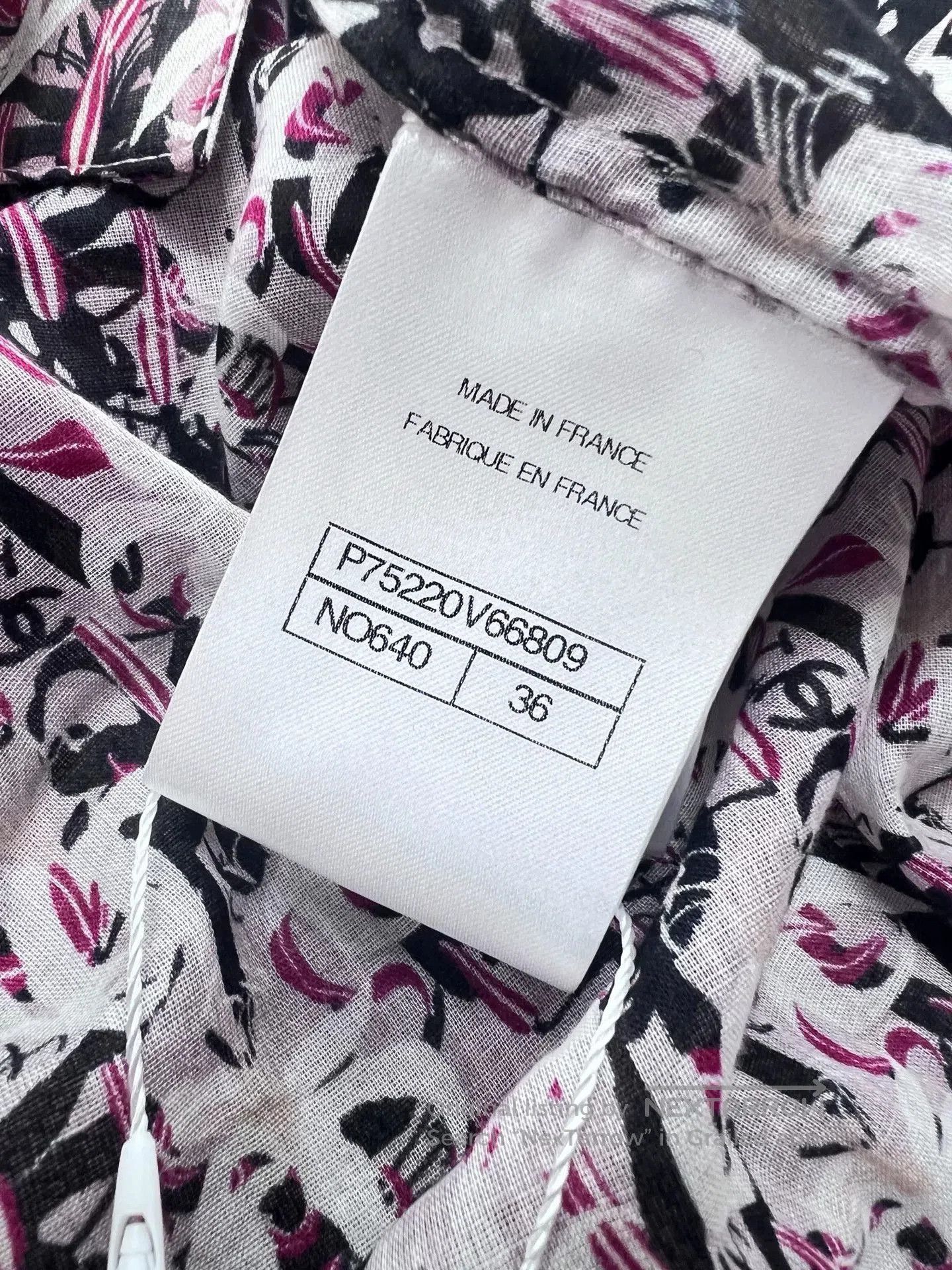 Chanel Chanel 23A Pink Floral Logo Silk Shirt. Size US S / EU 44-46 / 1 - 5 Thumbnail