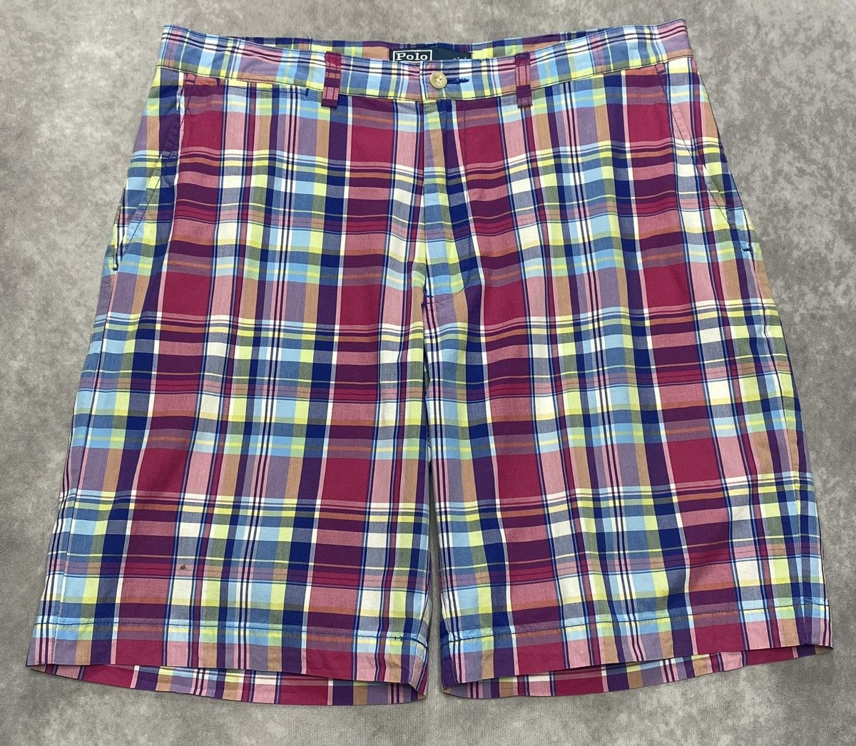Polo Ralph Lauren 90’s Vintage Polo Ralph Lauren Pink Plaid Prospect Shorts Size US 34 / EU 50 - 1 Thumbnail