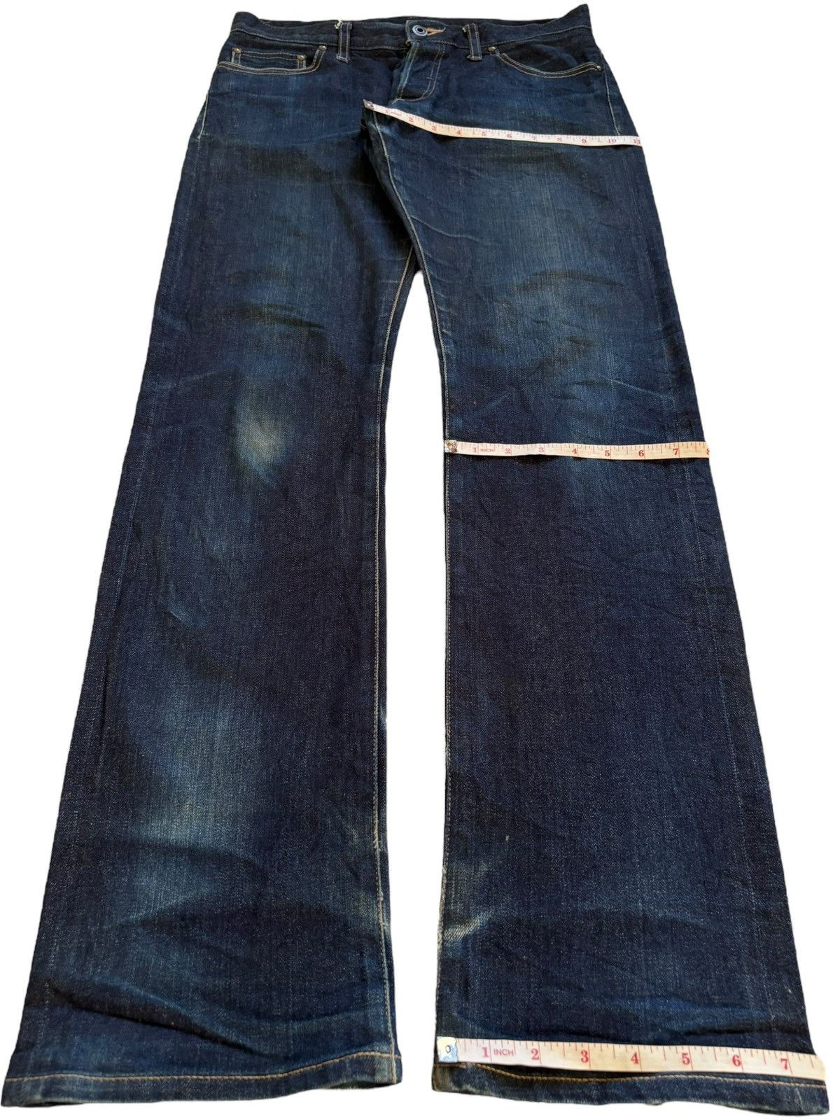 Shellac Vintage Shellac Selvedge Raw Denim Style Button Fly Jeans Size US 32 / EU 48 - 14 Thumbnail