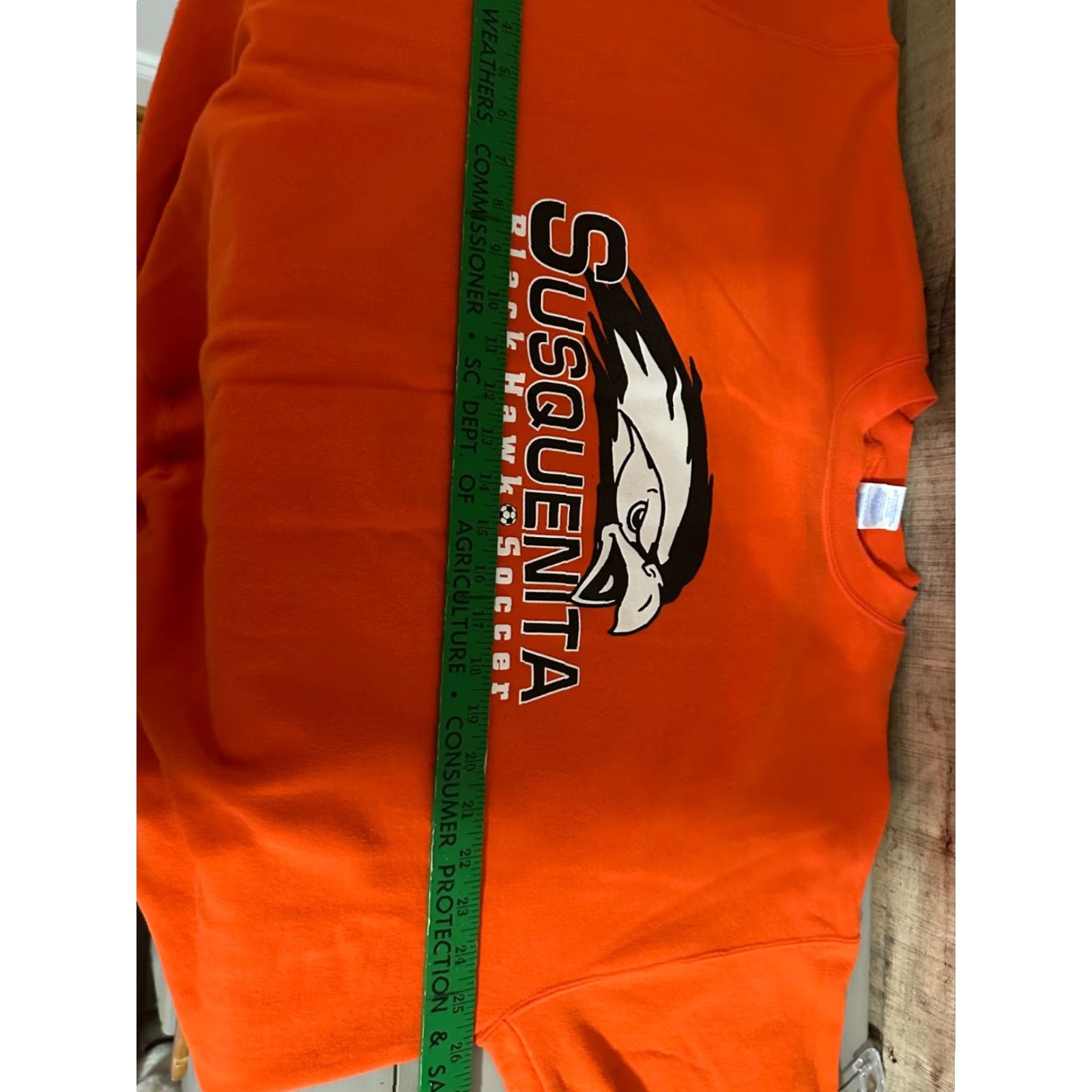 Gildan VINTAGE Gildan Sweatshirt Men XL Orange Blackhawk Soccer Pullover Crew Neck Logo Graphic Print Bike Week Size US XL / EU 56 / 4 - 5 Thumbnail