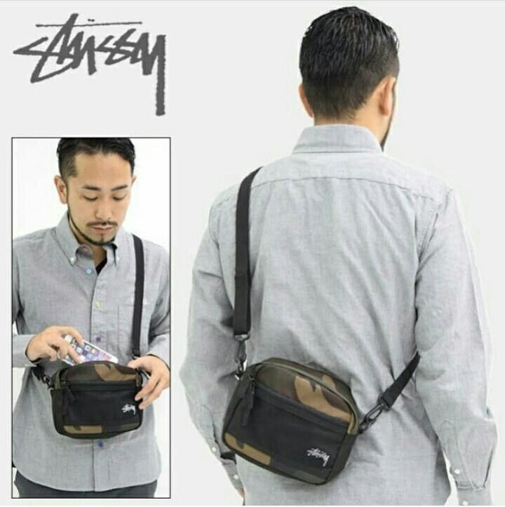 Stussy × Vintage STUSSY STOCK POUCH SLING BAG CAMO Size ONE SIZE - 11 Thumbnail