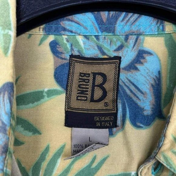 Other Bruno B Shirt Men Hawaiian Floral Button Up Collared L Size US L / EU 52-54 / 3 - 7 Thumbnail