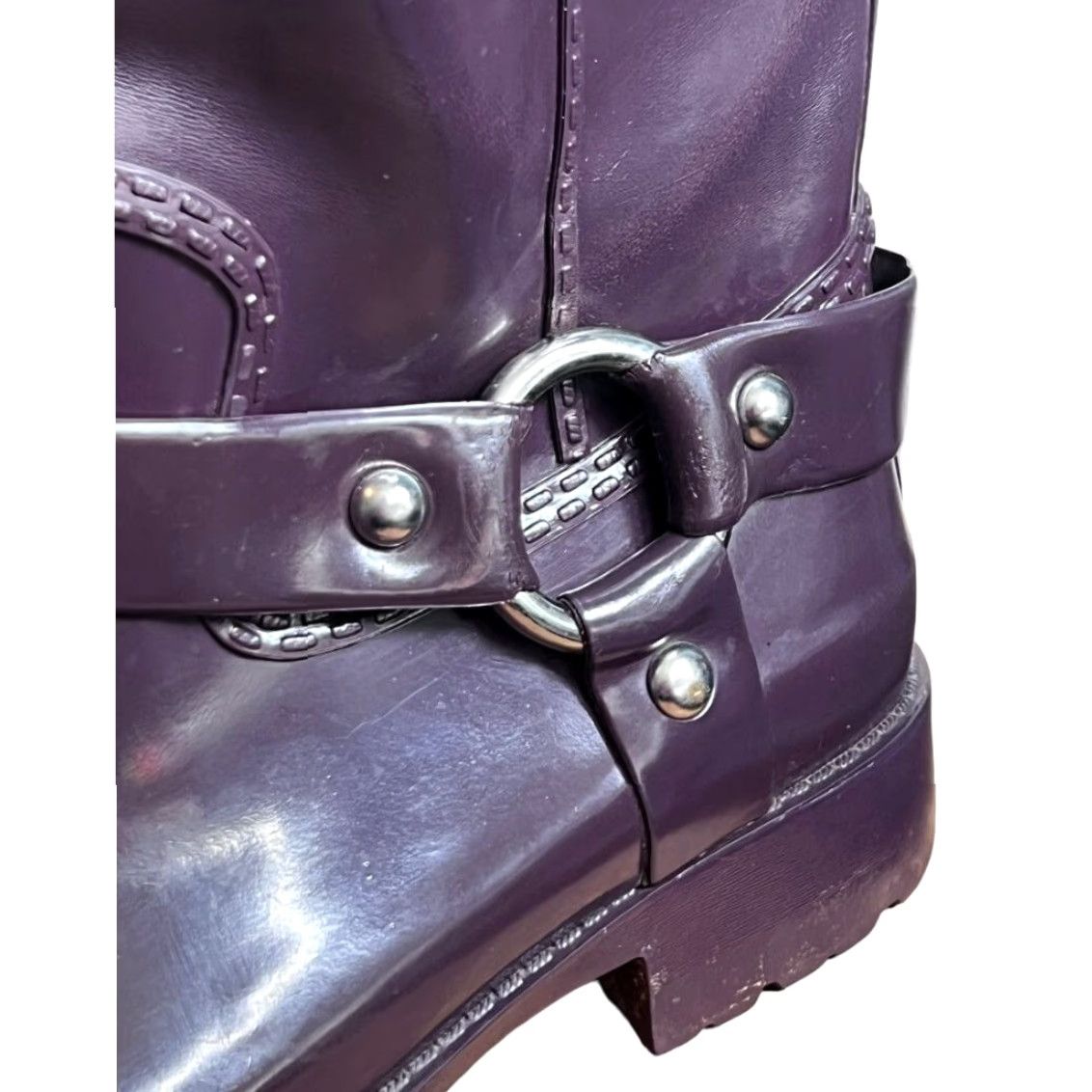 Michael Kors MICHAEL KORS Boots 8 Plum Purple Cowboy Rain Damaged - Pull tabs split Size US 8 / IT 38 - 5 Thumbnail