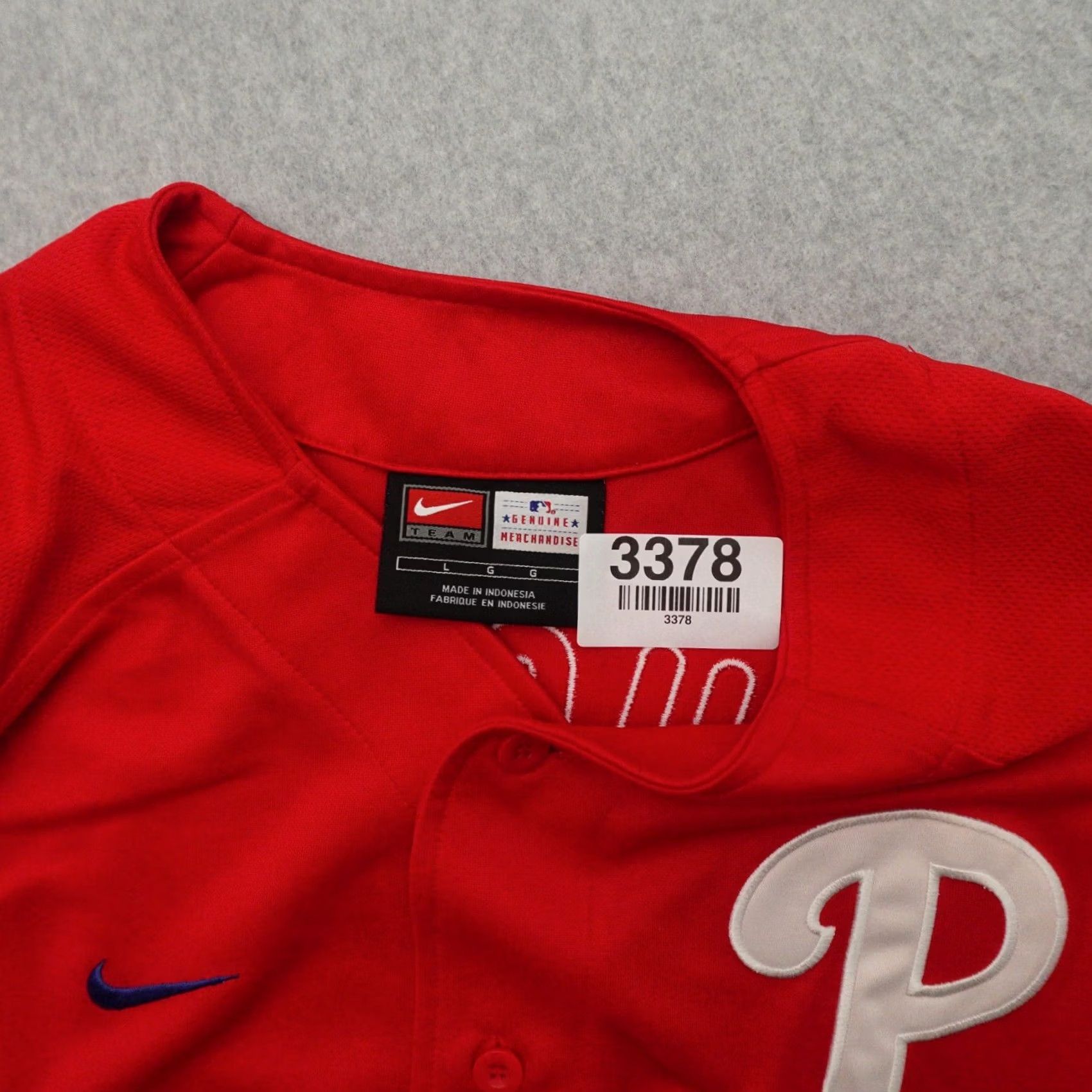 Nike VINTAGE Nike MLB Philadelphia Phillies Jim Thome Red Jersey Shirt Adult Large Mens Size US L / EU 52-54 / 3 - 4 Thumbnail