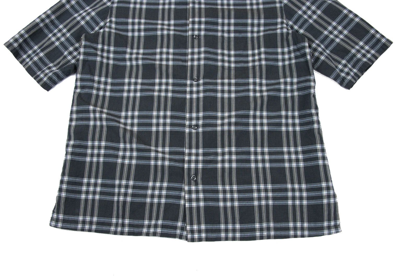 Armani Collezioni Cotton Check Short Sleeve Shirt in Gray, Size L Size US XXS / EU 40 - 7 Thumbnail