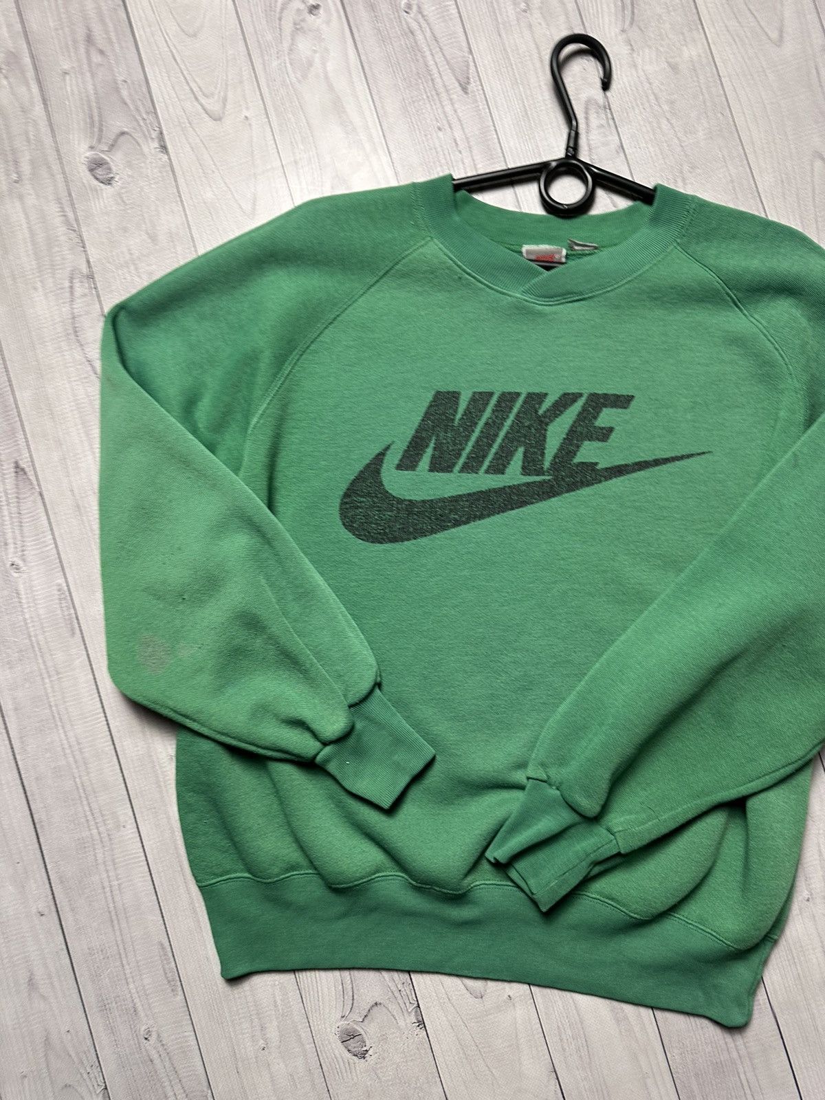 Nike × Vintage Vintage Nike sweatshirt logo green rare size S Size US S / EU 44-46 / 1 - 3 Thumbnail
