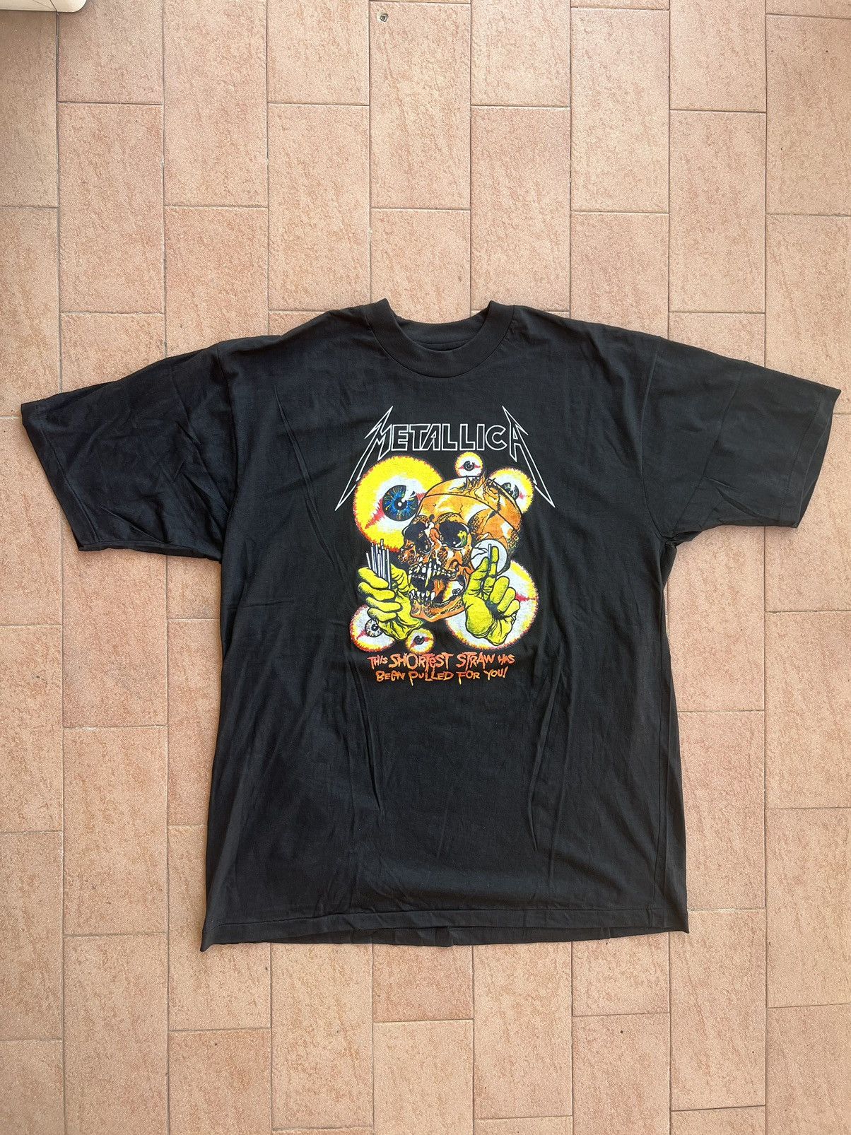 Band Tees × Metallica × Vintage Vintage 90s Metallica This Shortest Straw Tee Size US XL / EU 56 / 4 - 1 Thumbnail