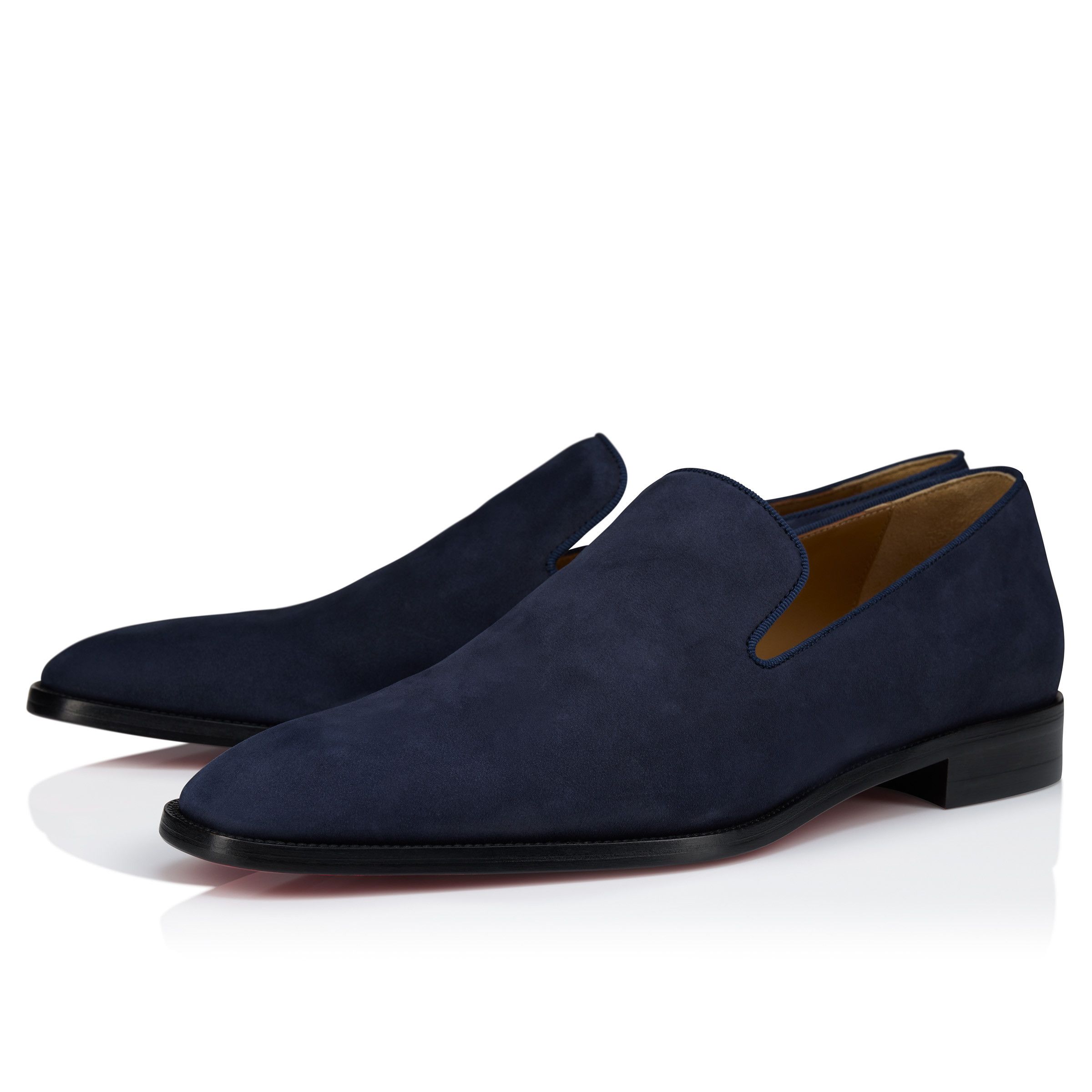 Christian Louboutin Mens Danny Flex Flat Zaffiro Blue Calf Dress Loafer 46 13 Size US 13 / EU 46 - 1 Thumbnail