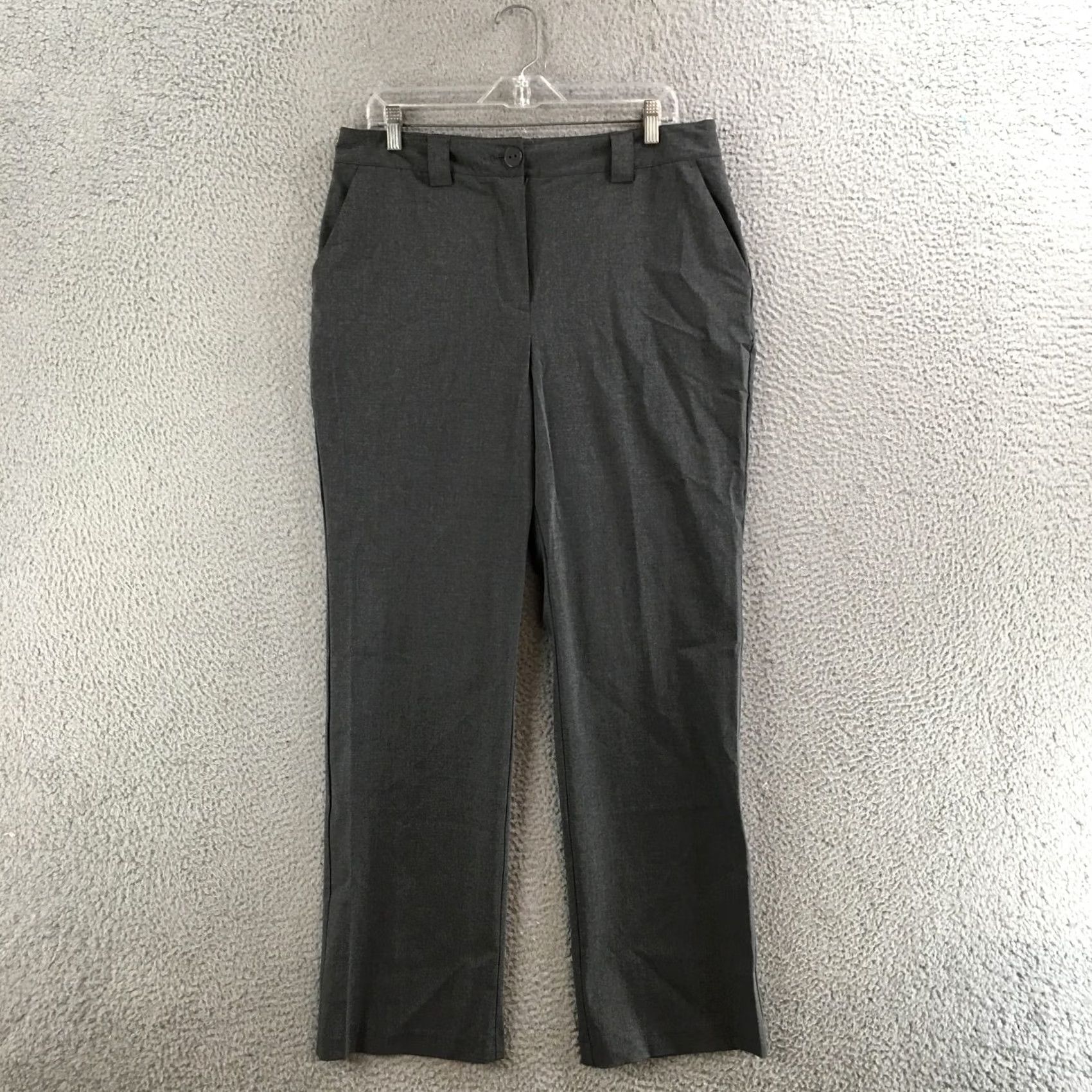 Worthington Worthington Dress Pants Womens 14 Straight Leg High Rise Casual Heather Gray NEW Size 36" / US 14 / IT 50 - 2 Thumbnail