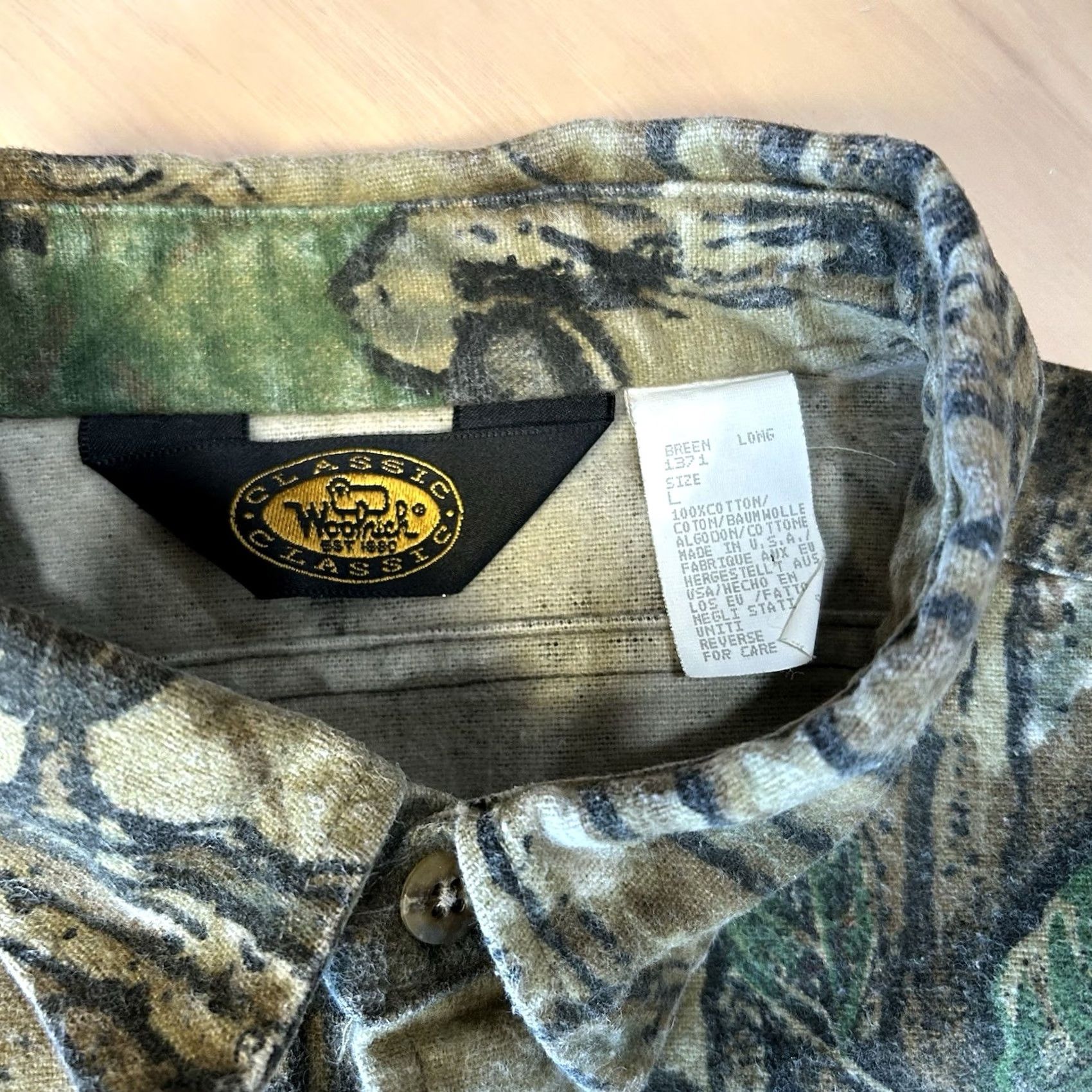 Vintage VINTAGE Woolrich Shirt USA Made Men's Large Tree Camo Button Up Casual Workwear Hunting Size US L / EU 52-54 / 3 - 5 Thumbnail