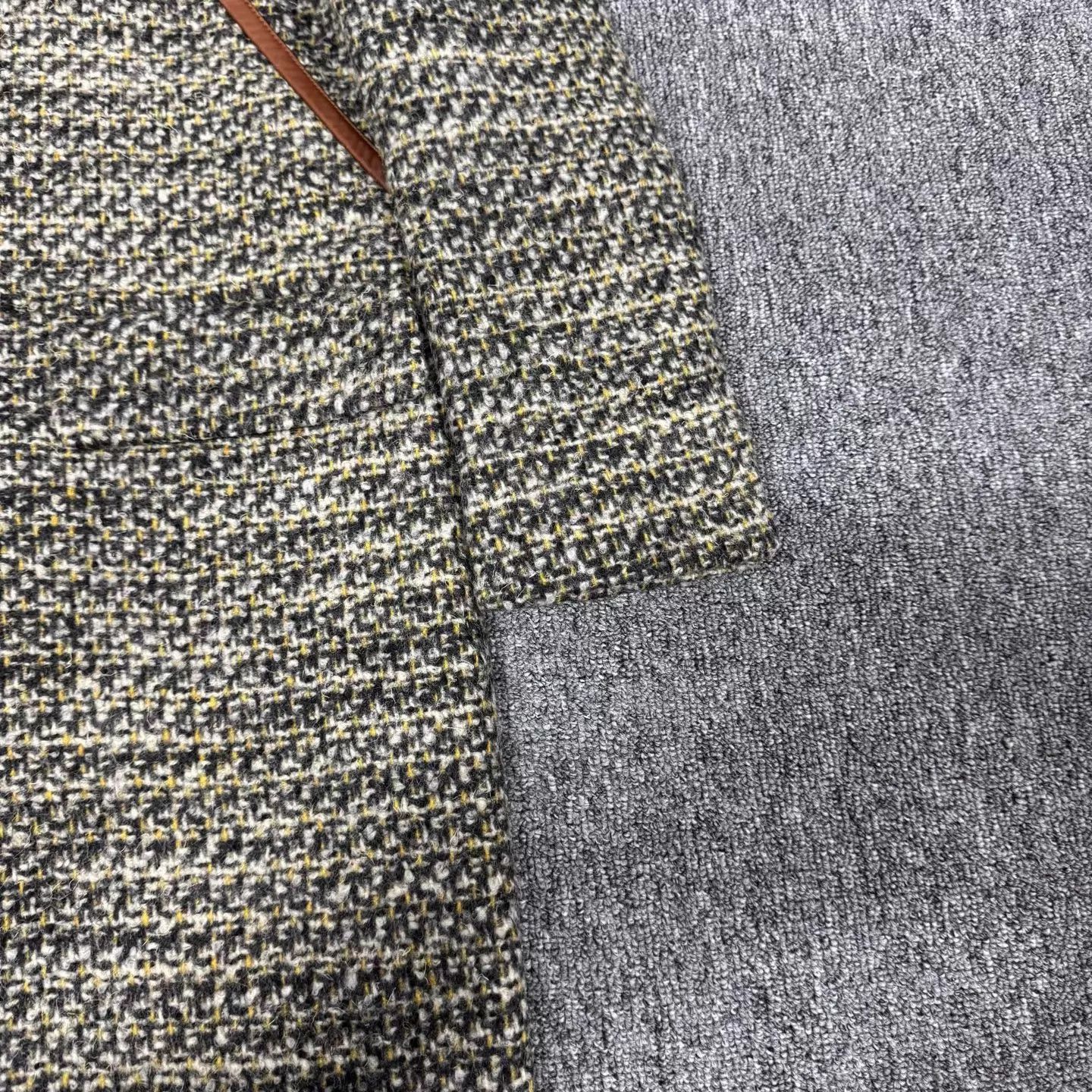 Prada Prada Leather Trim Tweed Long Coat 44 99 New Size M / US 6-8 / IT 42-44 - 3 Thumbnail