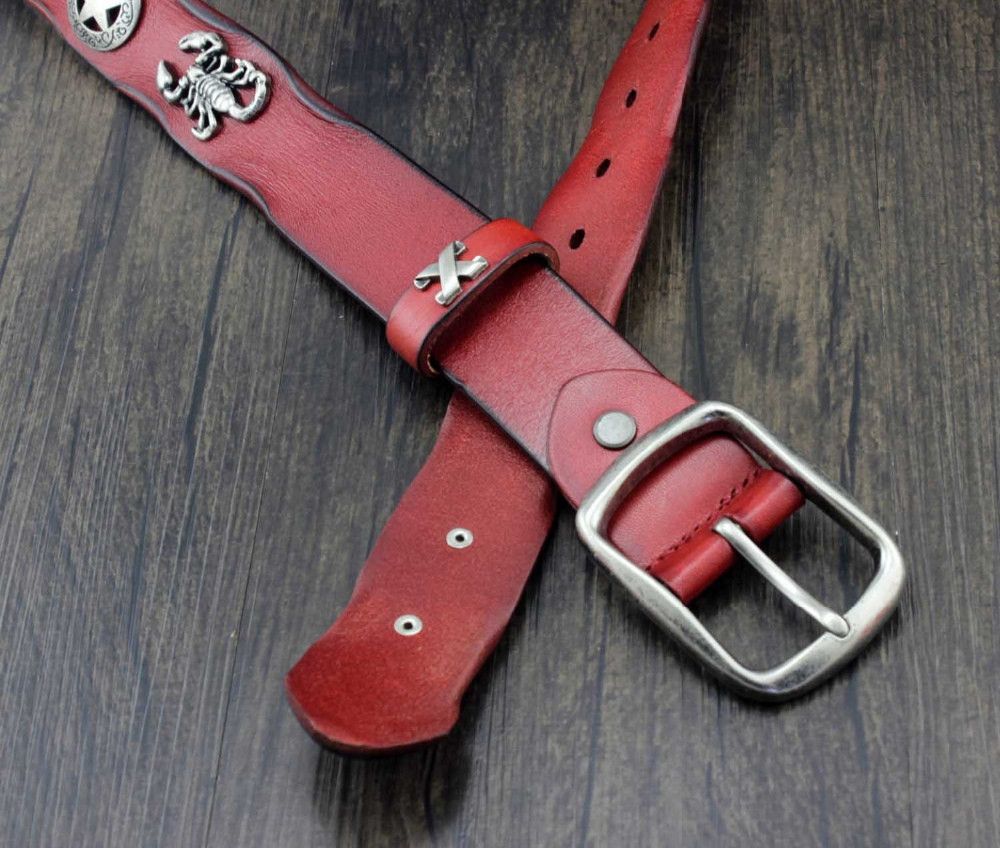 Japanese Brand × Leather Scorpion Studded Leather Belt Size ONE SIZE - 5 Thumbnail