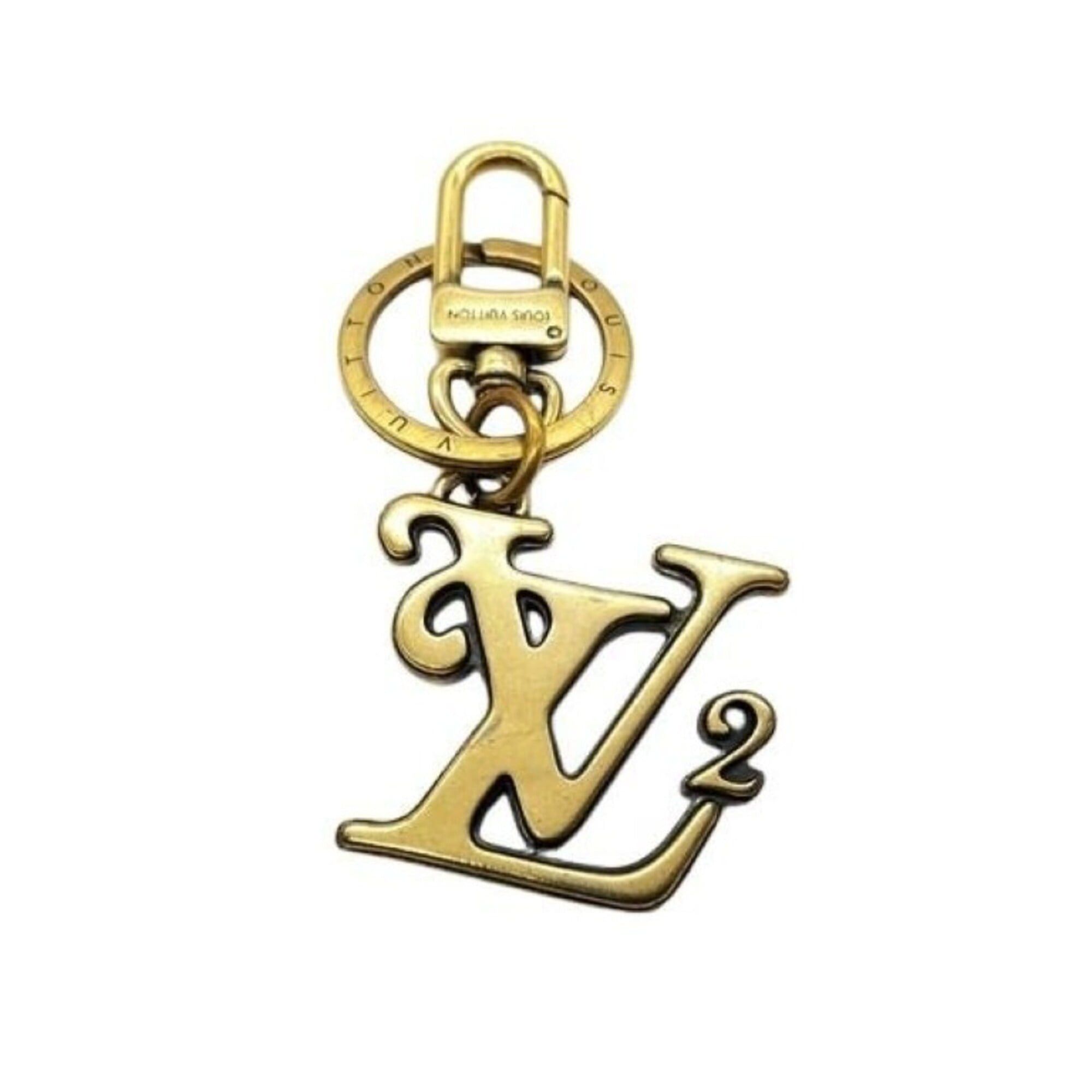 Louis Vuitton Louis Vuitton Keychain Portefeuille Squared LV MP2715 Gold Metal Unisex Bag Charm Size ONE SIZE - 1 Thumbnail
