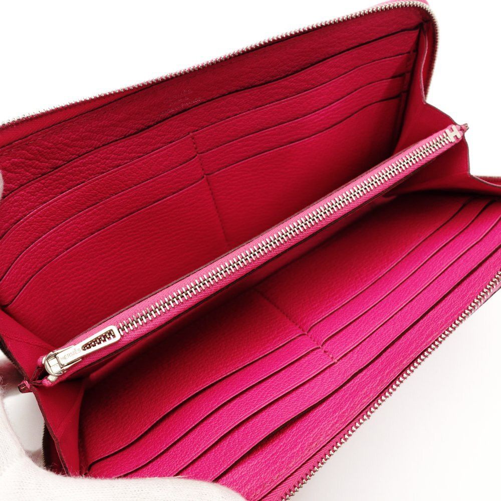 Hermes Hermès Azap Long All Leather Sheepskin Pink Long Wallet Size ONE SIZE - 5 Thumbnail