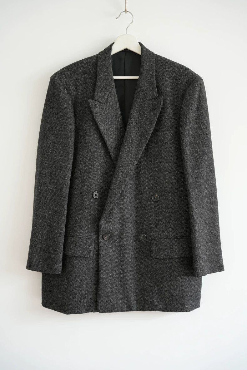 Yohji Yamamoto Yohji Yamamoto size m 80s Camelot fishbone suit 2502-Nexta Size 36R - 1 Thumbnail