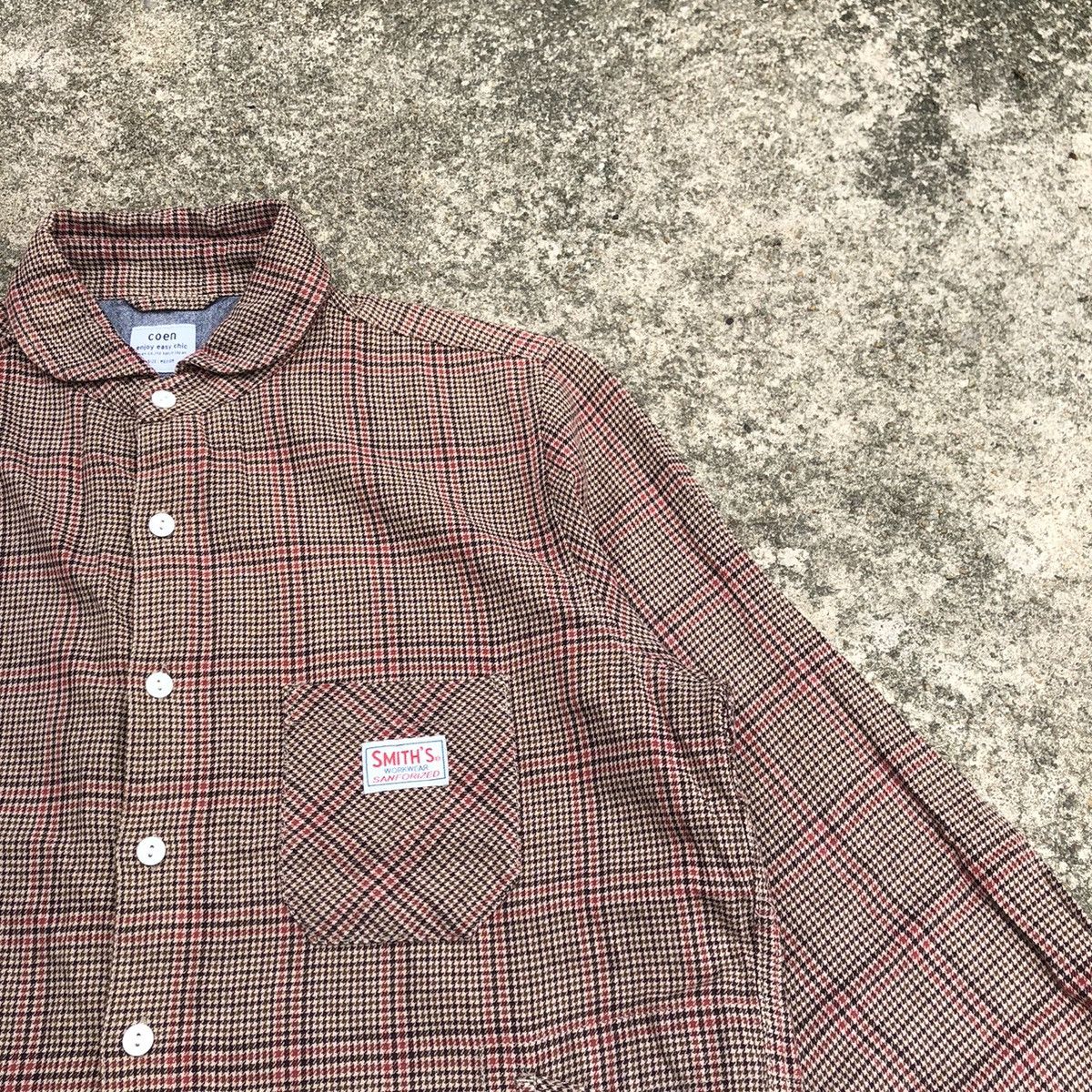 Japanese Brand 🔥Rare🔥🇯🇵Coen Smiths Checkerd Workers Buttons Pockets Shirts Size US M / EU 48-50 / 2 - 6 Thumbnail