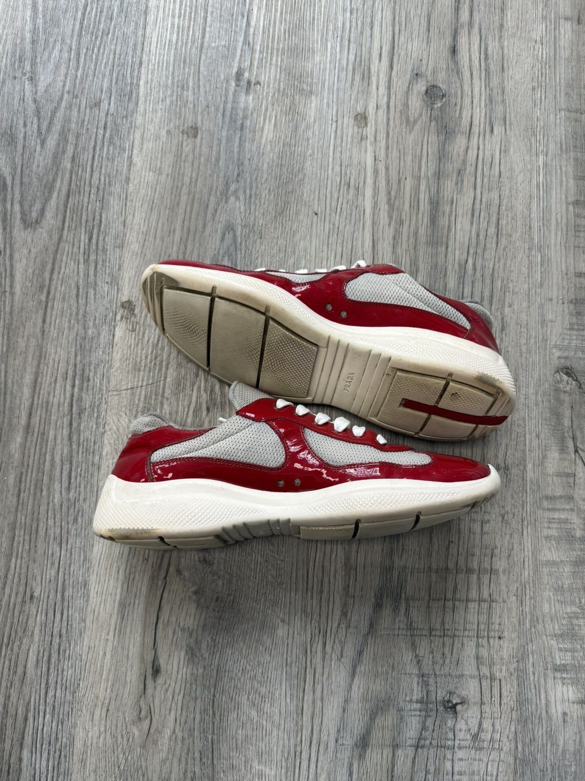 Prada Prada Cup Sneakers - Red / Grey Size US 9 / EU 42 - 5 Thumbnail