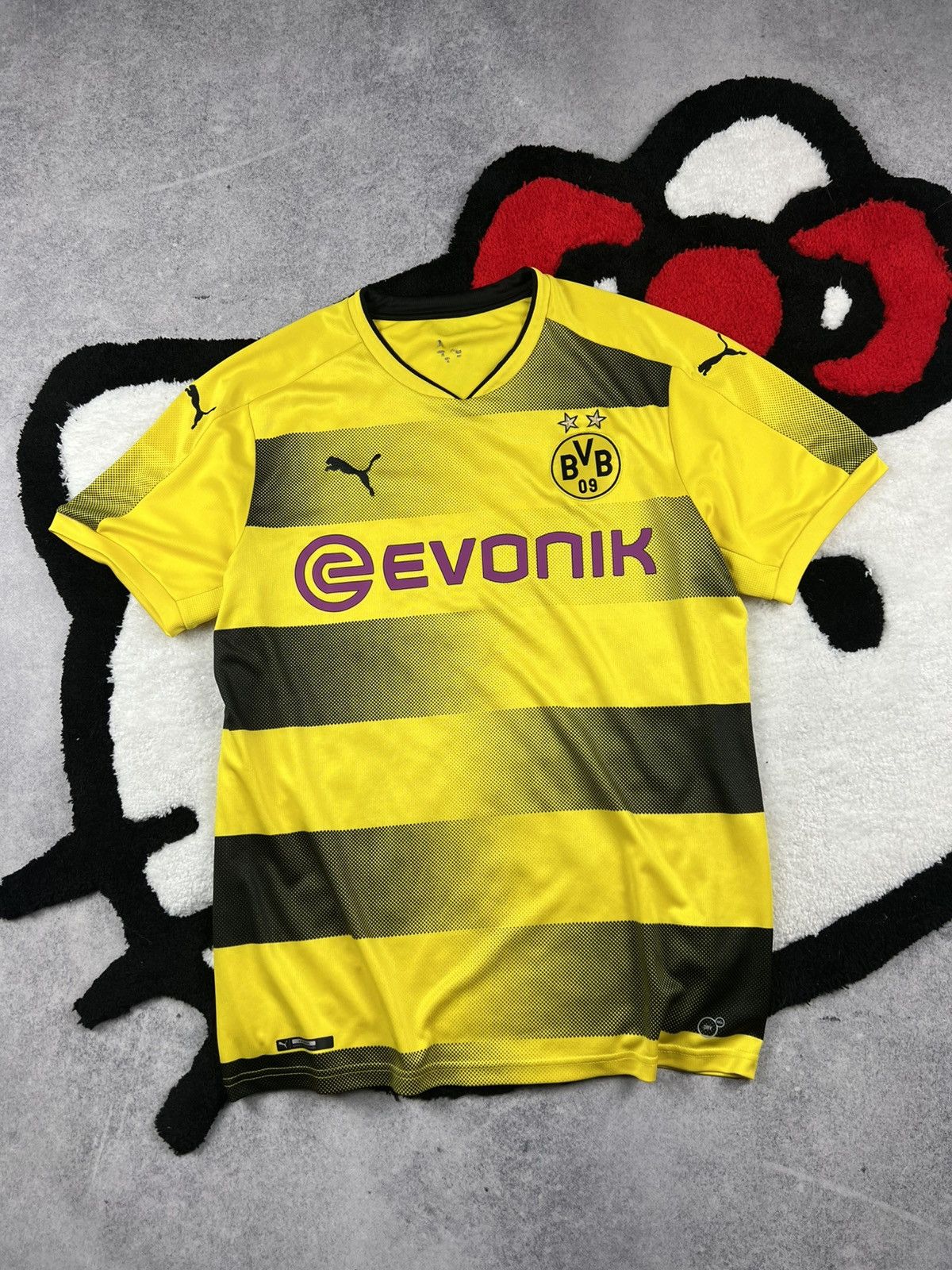 Puma Y2K Borussia Dortmund BVB 2017-18 Blockcore Soccer Jersey Size US L / EU 52-54 / 3 - 1 Thumbnail