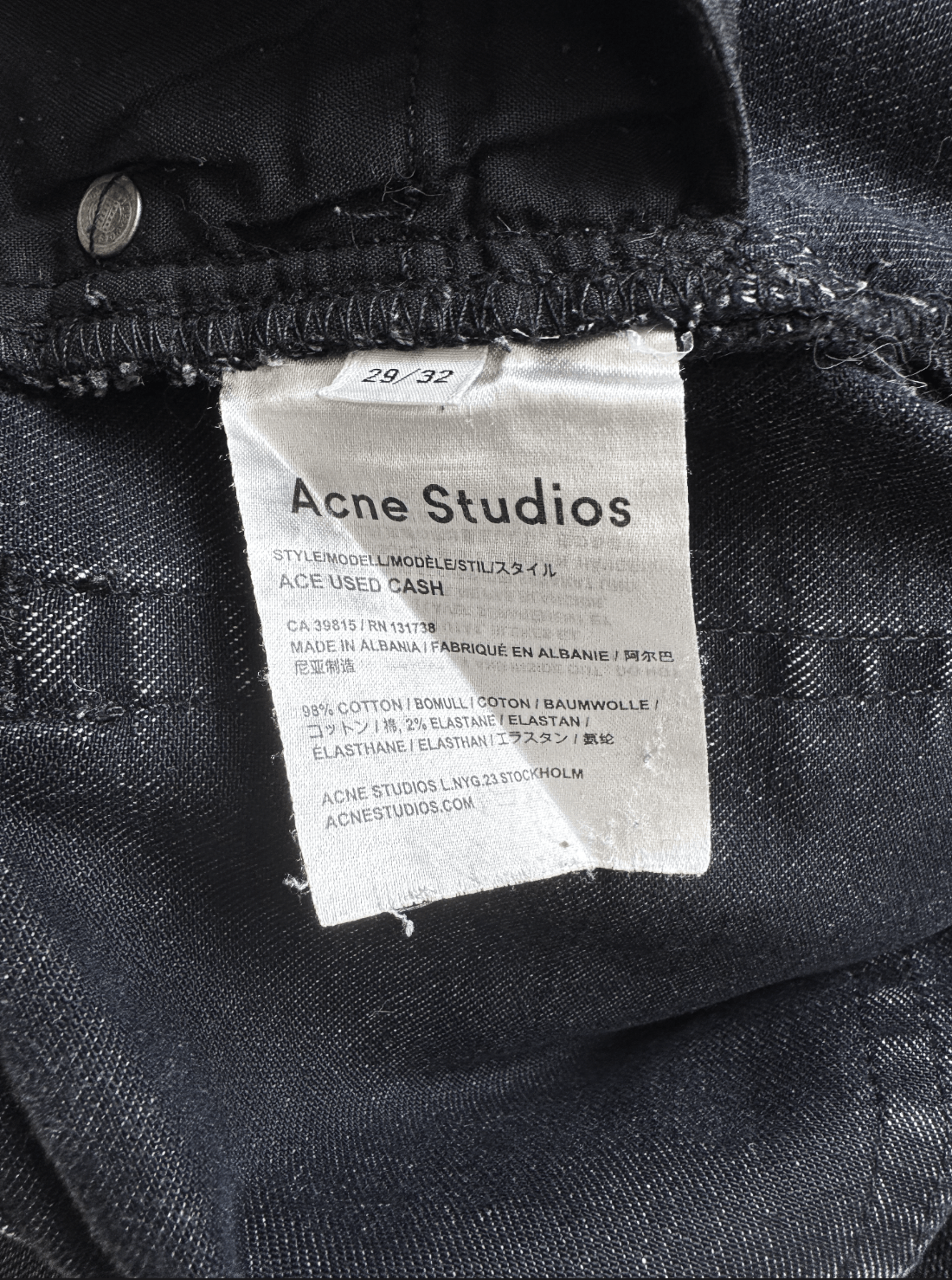 Acne Studios Acne "ACE USED CASH" Denim Size US 29 - 3 Thumbnail