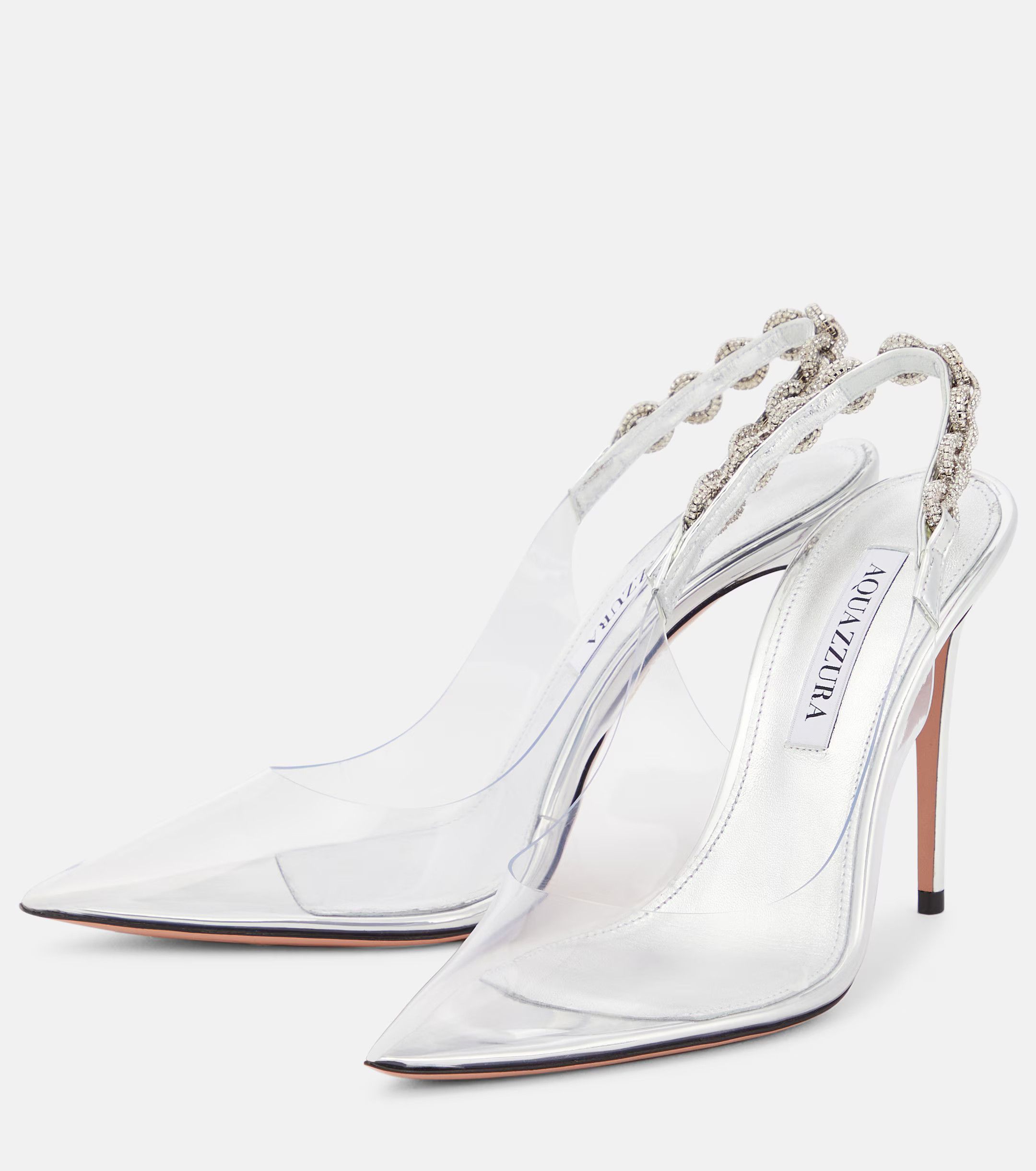 Aquazzura o1srvl11e1024 Heel in Silver Size US 7 / IT 37 - 3 Thumbnail