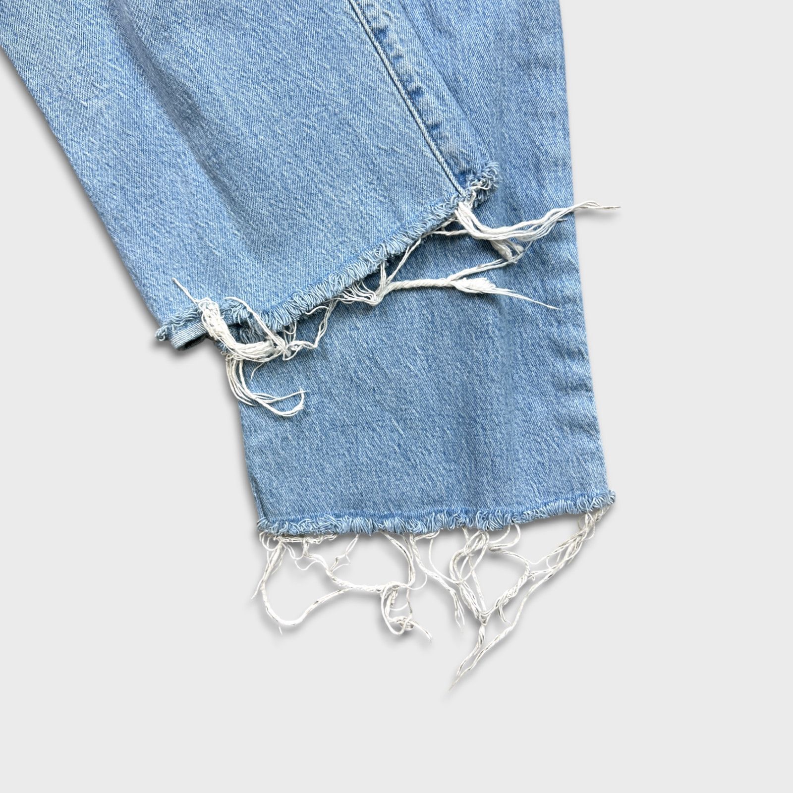 Levi's × Vintage Levi's Ribcage Straight Jeans High Rise Distressed Denim Size 31" - 9 Thumbnail