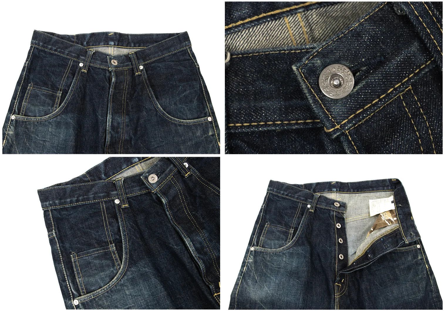 Ganryu Camouflage Pocket Straight Denim Pants in Indigo S Size US 30 / EU 46 - 3 Thumbnail