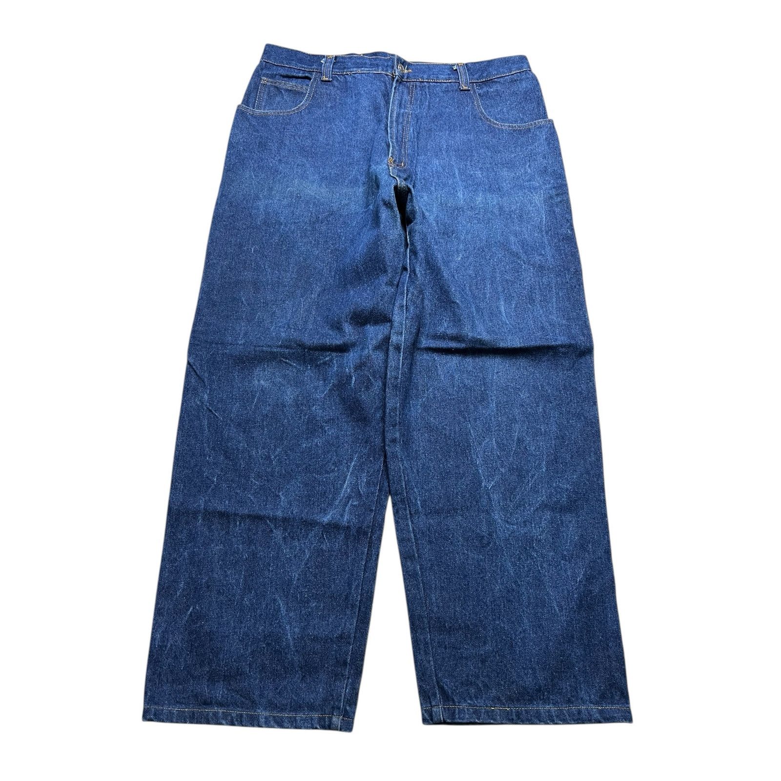 Vintage Vintage 80s Carpenter Workwear Denim Jeans Sz 38 Actua 36x28 Size US 38 / EU 54 - 1 Thumbnail