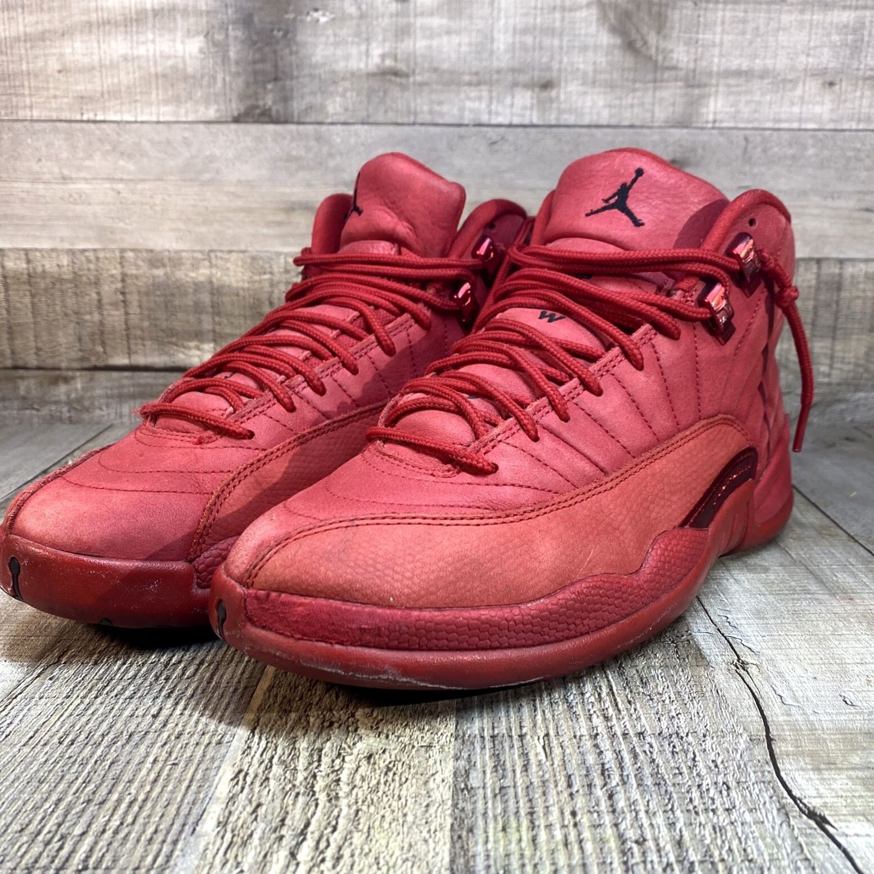 Jordan Brand Nike Air Jordan 12 XII Retro Gym Red 2018 Size 8 130690-601 Men Basketball Shoes Suede Outsole 12 Retro Size US 8 / EU 41 - 3 Thumbnail