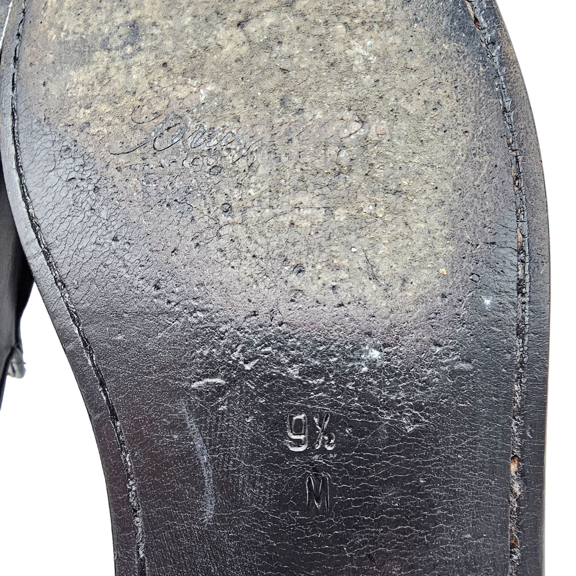 Bragano × Cole Haan Vintage Bragano Italy Dress Shoes Men's 9.5M Black Leather Size US 9.5 / EU 42-43 - 9 Thumbnail