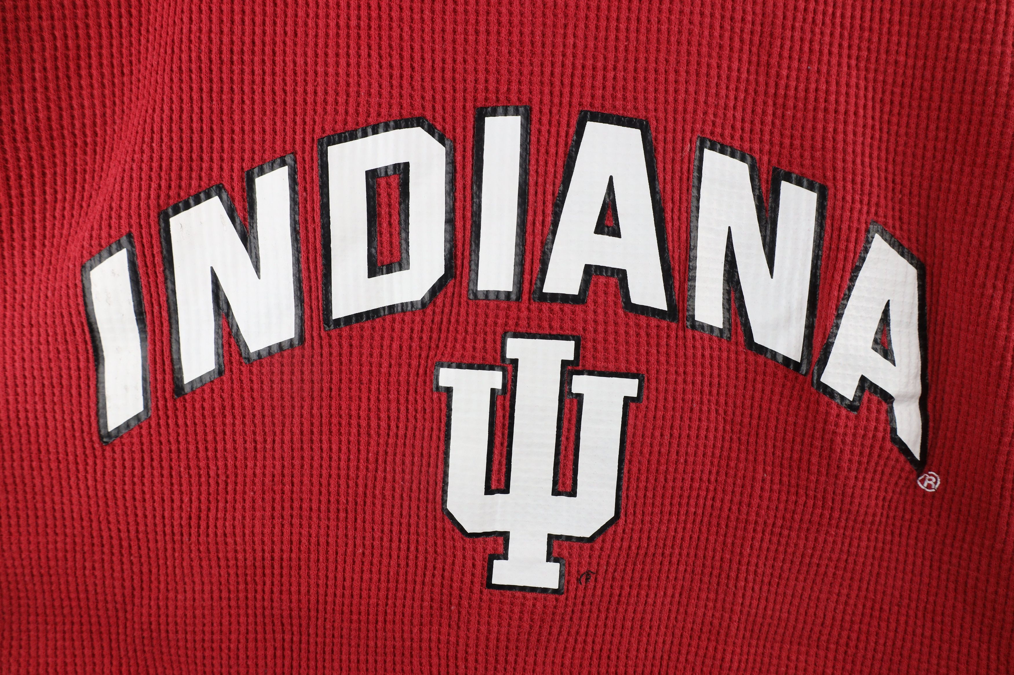 Vintage Vintage Out Indiana University Thermal Waffle Knit T-Shirt Size US XL / EU 56 / 4 - 4 Thumbnail