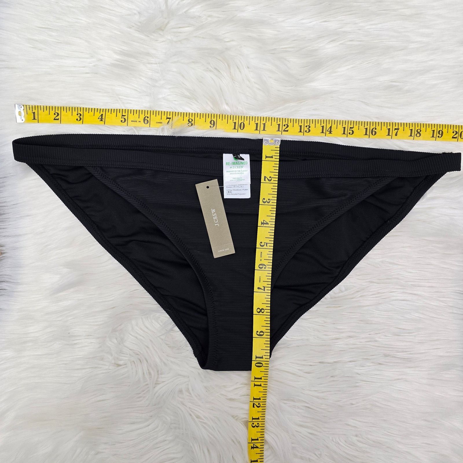 J.Crew J. Crew Ribbed-trim hipster full-coverage bikini bottom XXL Size ONE SIZE - 12 Thumbnail