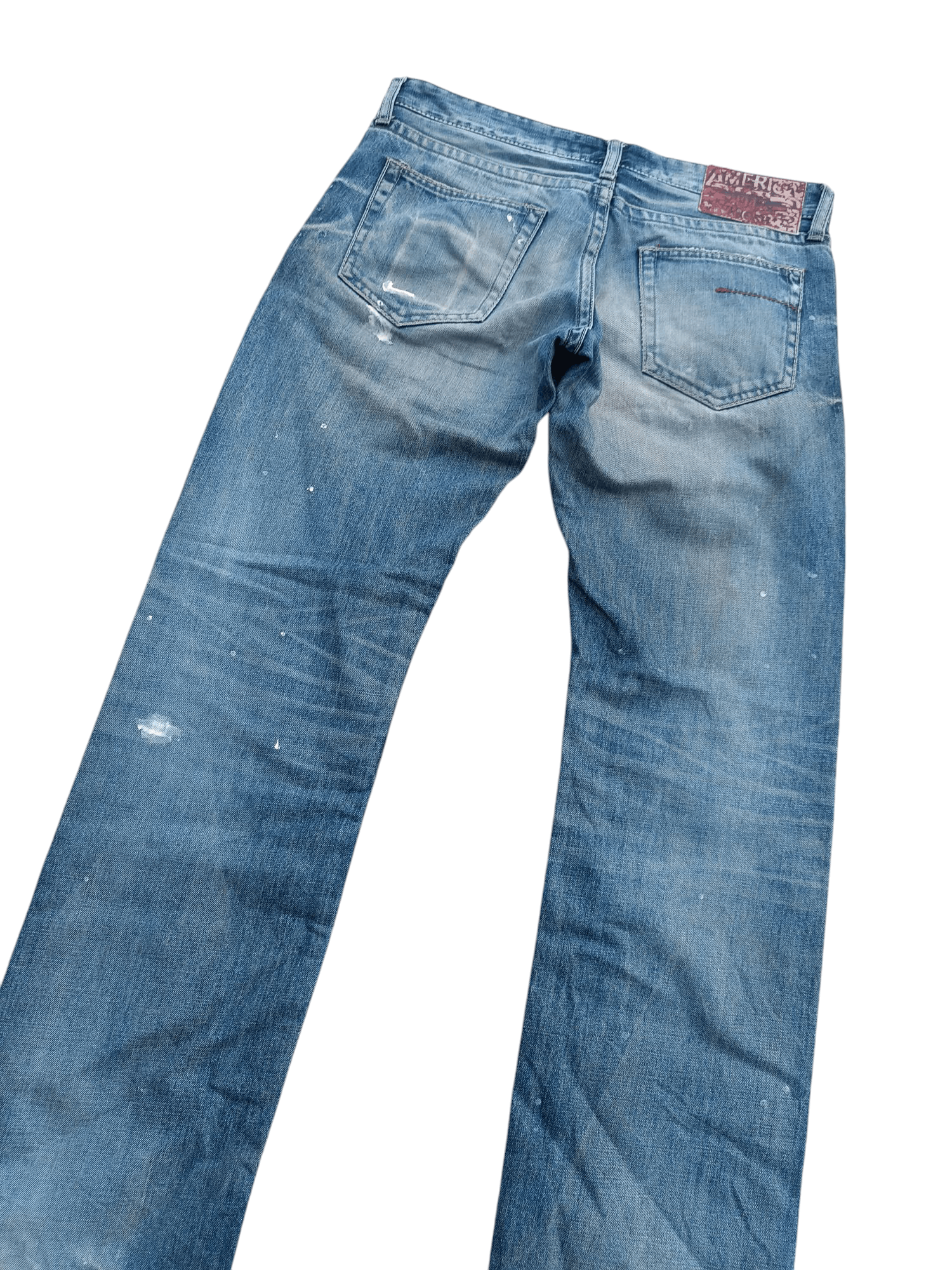 Japanese Brand × Vintage Japanese Varosh Splash Painted Whiskers Faded Denim E221 Size US 32 / EU 48 - 11 Thumbnail