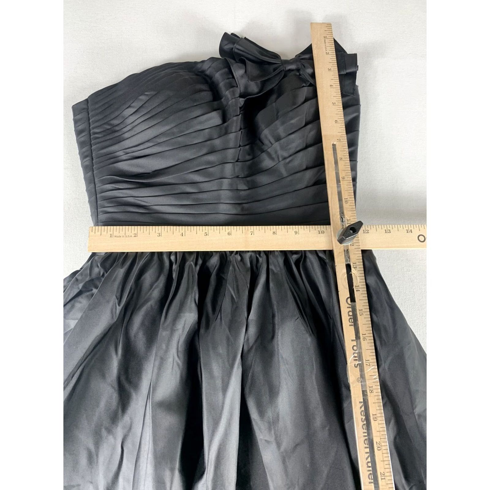 Lee MARI LEE MADELINE GARDNER PROM DRESS WOMENS SIZE 2 POLYESTER SLEEVELESS COCKTAIL A-Line Knee Length Black Dress Size XS / US 0-2 / IT 36-38 - 3 Thumbnail