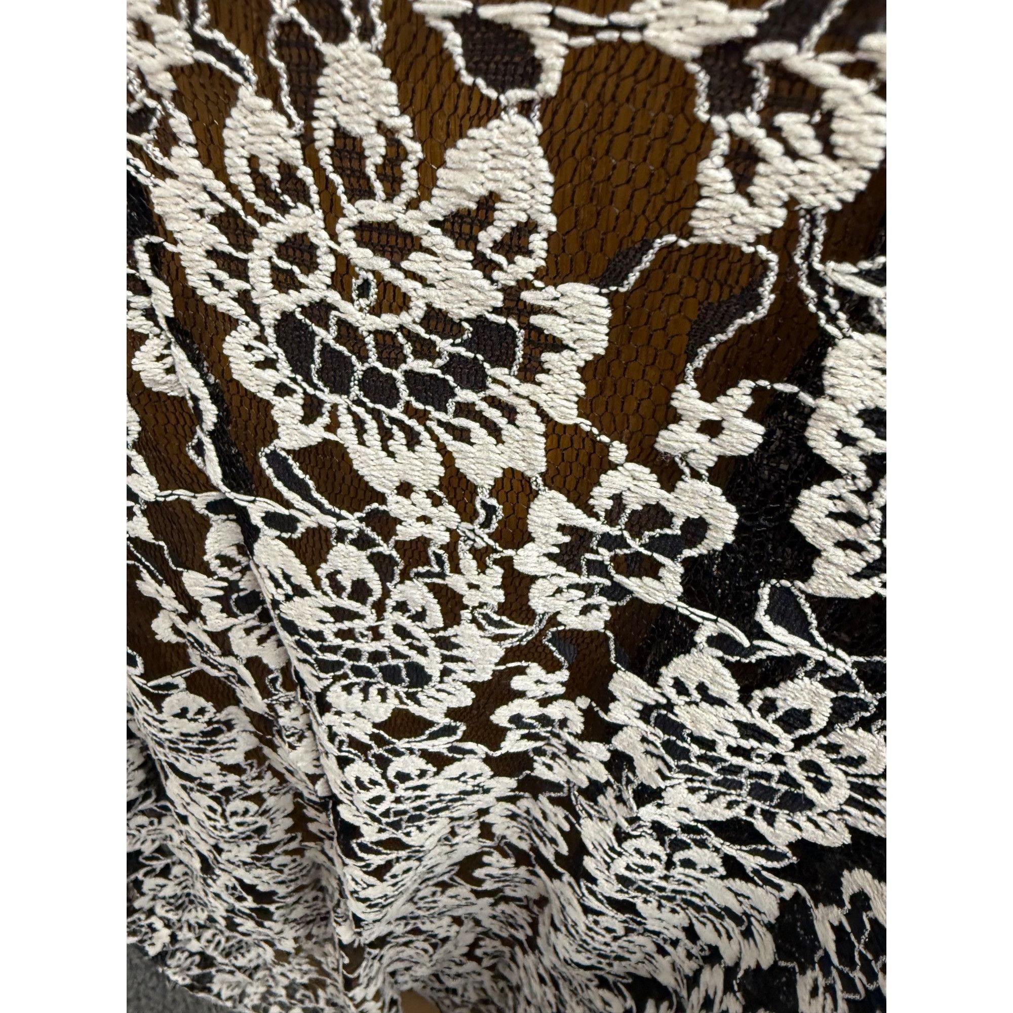 Other Floral Lace 1X Long Cardigan Kimono Jacket For Women In Blac Size XL / US 12-14 / IT 48-50 - 8 Thumbnail