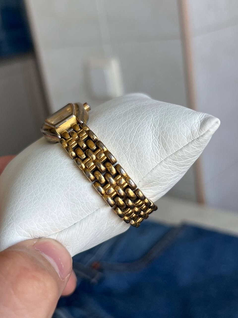 Vintage Futuristic Minimalistic Omax Japanese Gold Bracelet Watch Size ONE SIZE - 3 Thumbnail