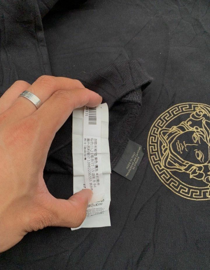Designer × Versace Versace Gold Script Crewneck Size US XL / EU 56 / 4 - 6 Thumbnail