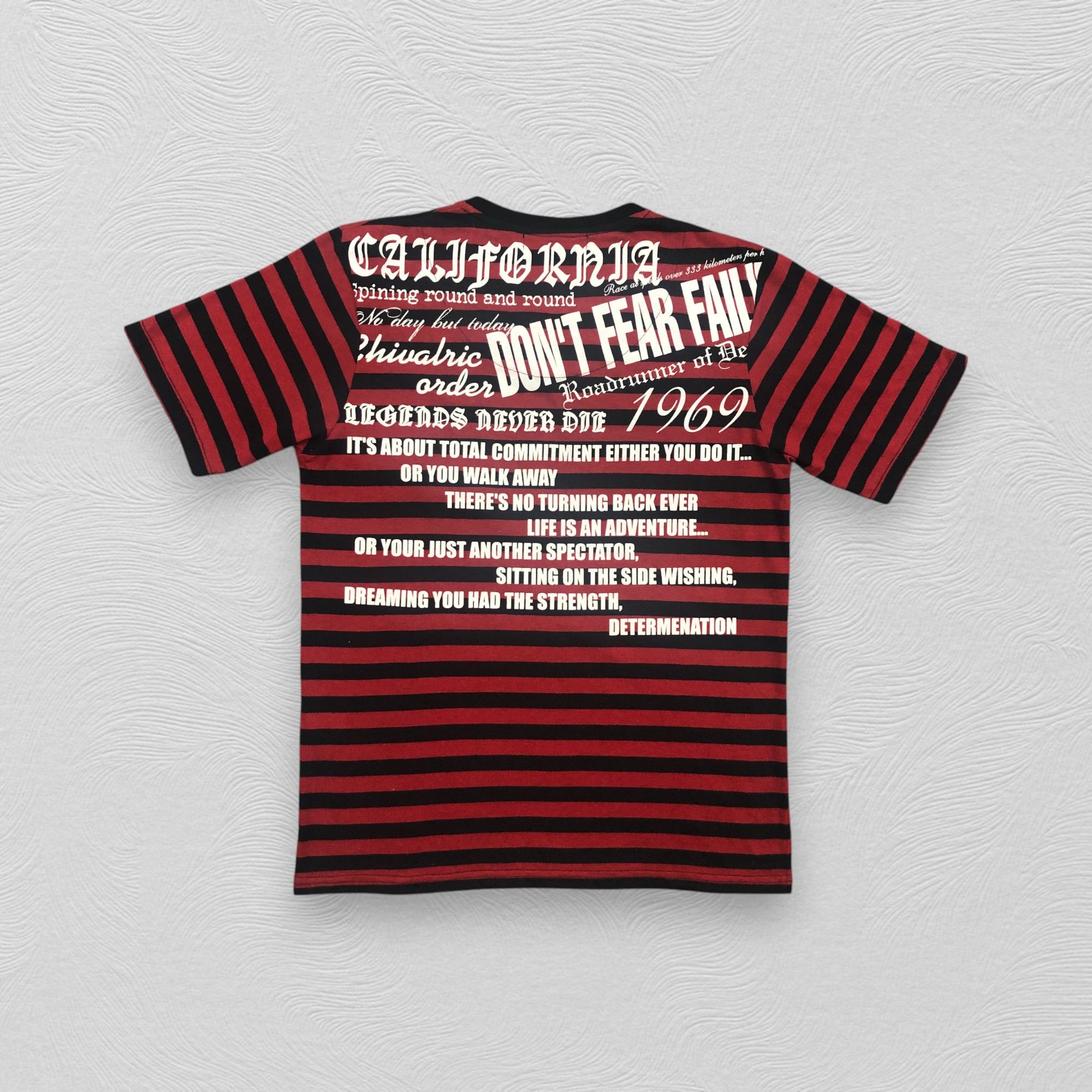 If Six Was Nine Skull Stripe Poems Punk Medium Tshirt - G094 Size US M / EU 48-50 / 2 - 2 Thumbnail