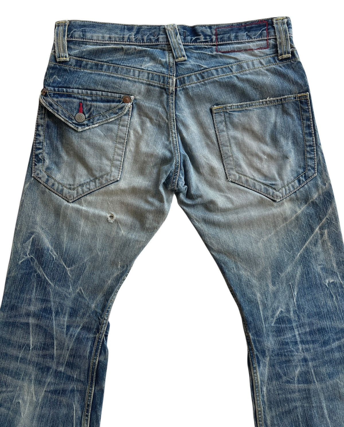 Japanese Brand SICK❗️ Japanese Blueway Rusty Distressed Flare Denim Size US 32 / EU 48 - 4 Thumbnail