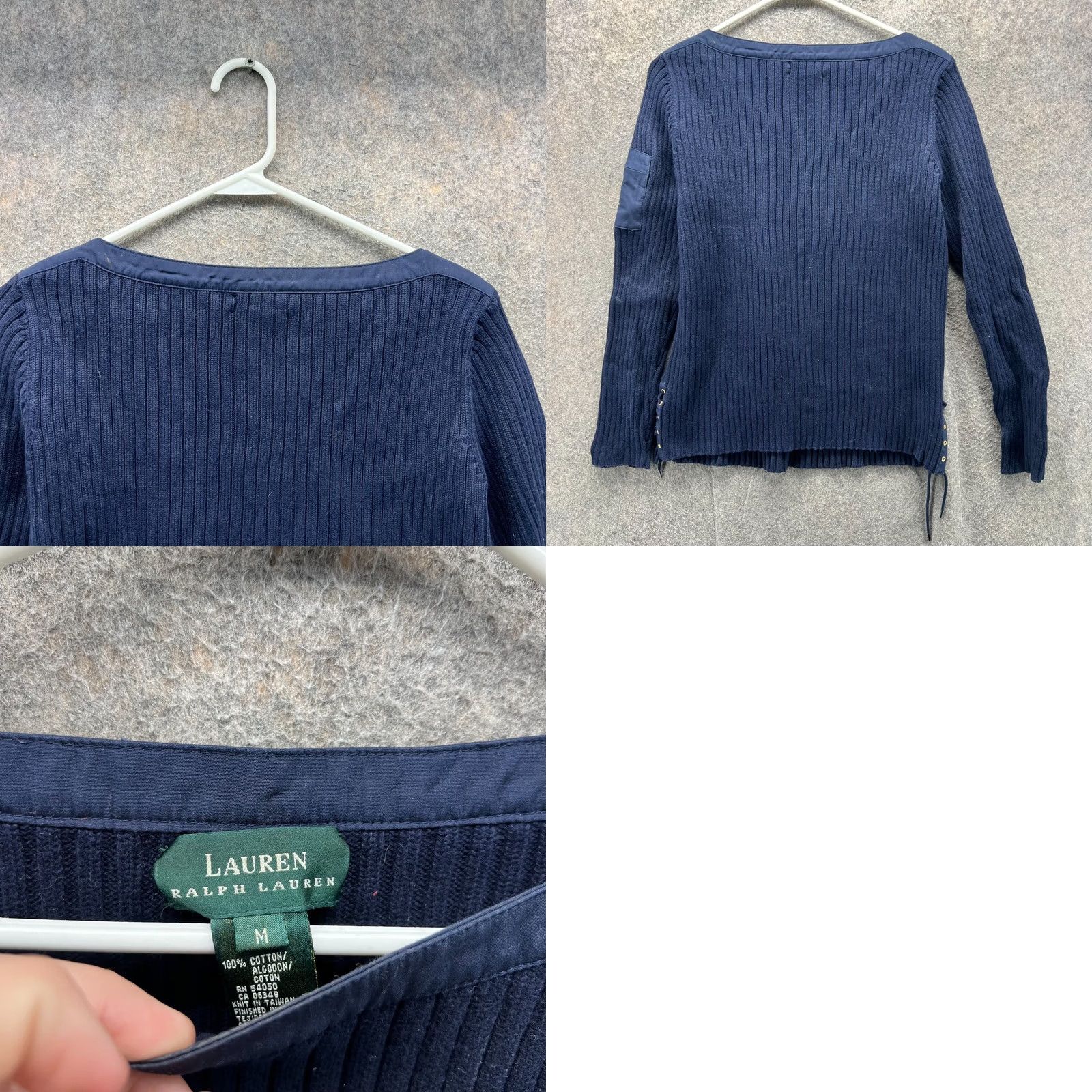 Ralph Lauren VINTAGE Lauren Ralph Lauren Sweater Women Medium Blue Pullover Fleece Crown Rib Knitted Sweater Pullover All Seasons Ladies M Blue Logo Regex Size M / US 6-8 / IT 42-44 - 8 Thumbnail
